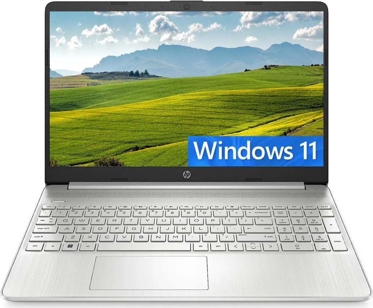Main image of HP 15 Laptop, 15.6" HD Display, AMD Ryzen 5 5500U 6 Cores Processor, AMD Radeon Graphics, 16GB DDR4  1TB PCIe SSD, WiFi, Bluetooth, Webcam, Windows 11