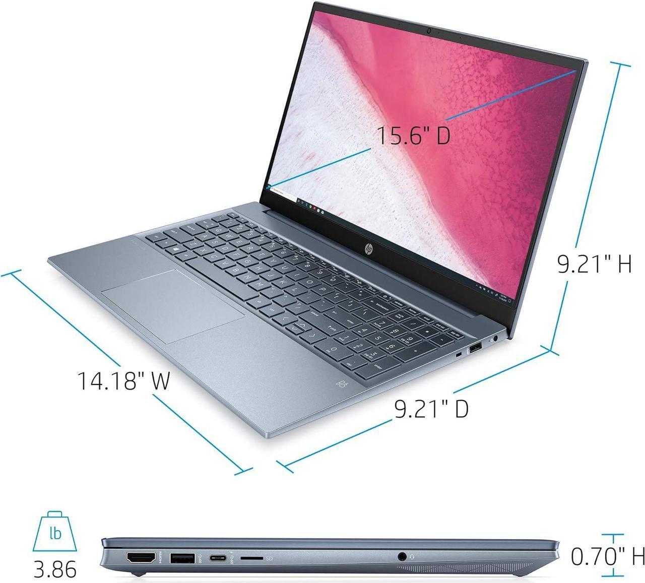 Alt view image 5 of 6 - HP Pavilion 15 Laptop, 15.6" FHD (1920 x 1080) Display, AMD Ryzen 5 4500U 6 cores Processor, AMD Radeon Graphics, 32GB DDR4  1TB PCIe SSD, Bluetooth, Fullsize Keyboard, Windows 11
