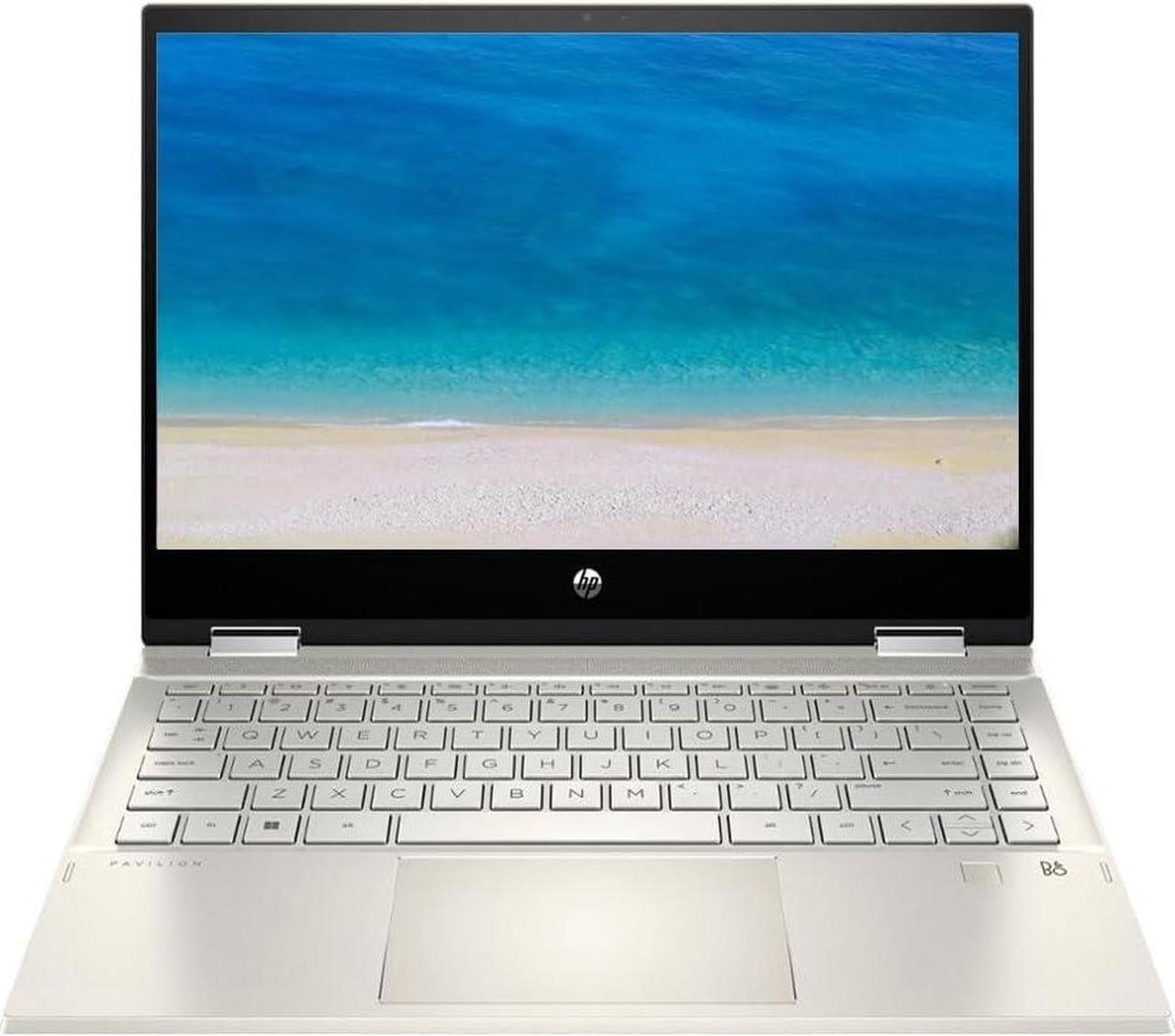 Alt view image 3 of 6 - HP Pavilion x360 14 2-in-1 Convertible Laptop, 14" FHD Touchscreen, Intel Core i5-1135G7 4 cores Processor, Intel Iris Xe Graphics, 32GB DDR4  2TB PCIe SSD, Fingerprint, Windows 10 Pro, Warm Gold