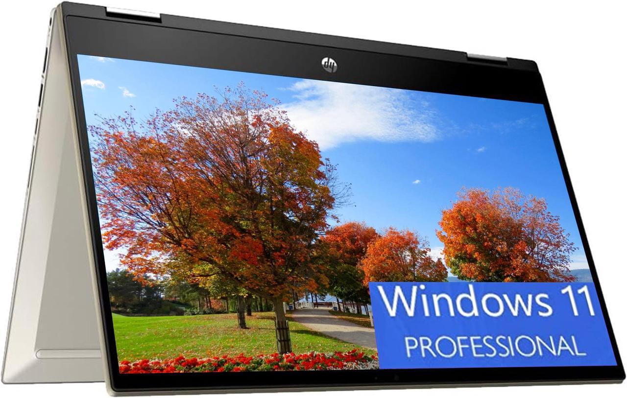 Main image of HP Pavilion x360 14 2-in-1 Convertible Laptop, 14" FHD Touchscreen, Intel Core i5-1135G7 4 cores Processor, Intel Iris Xe Graphics, 16GB DDR4  512GB PCIe SSD, Fingerprint, Windows 11 Pro, Warm Gold