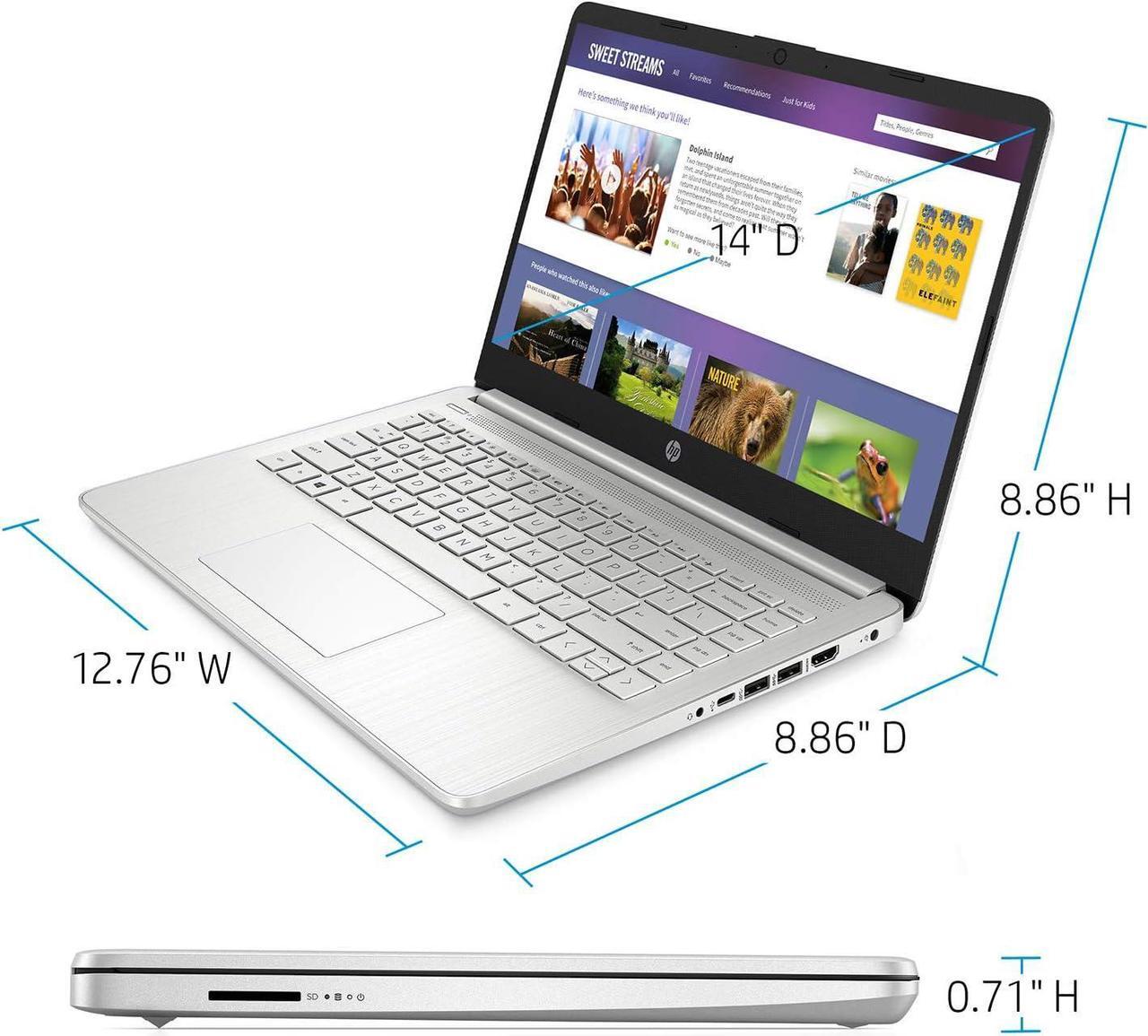 Alt view image 3 of 7 - HP Pavilion 14 Laptop, 14" FHD (1920 x 1080) Display, Intel Core i3-1125G4 4 cores Processor, Intel UHD Graphics, 32GB DDR4  1TB PCIe SSD, Webcam, HDMI, WiFi, Bluetooth, Windows 11