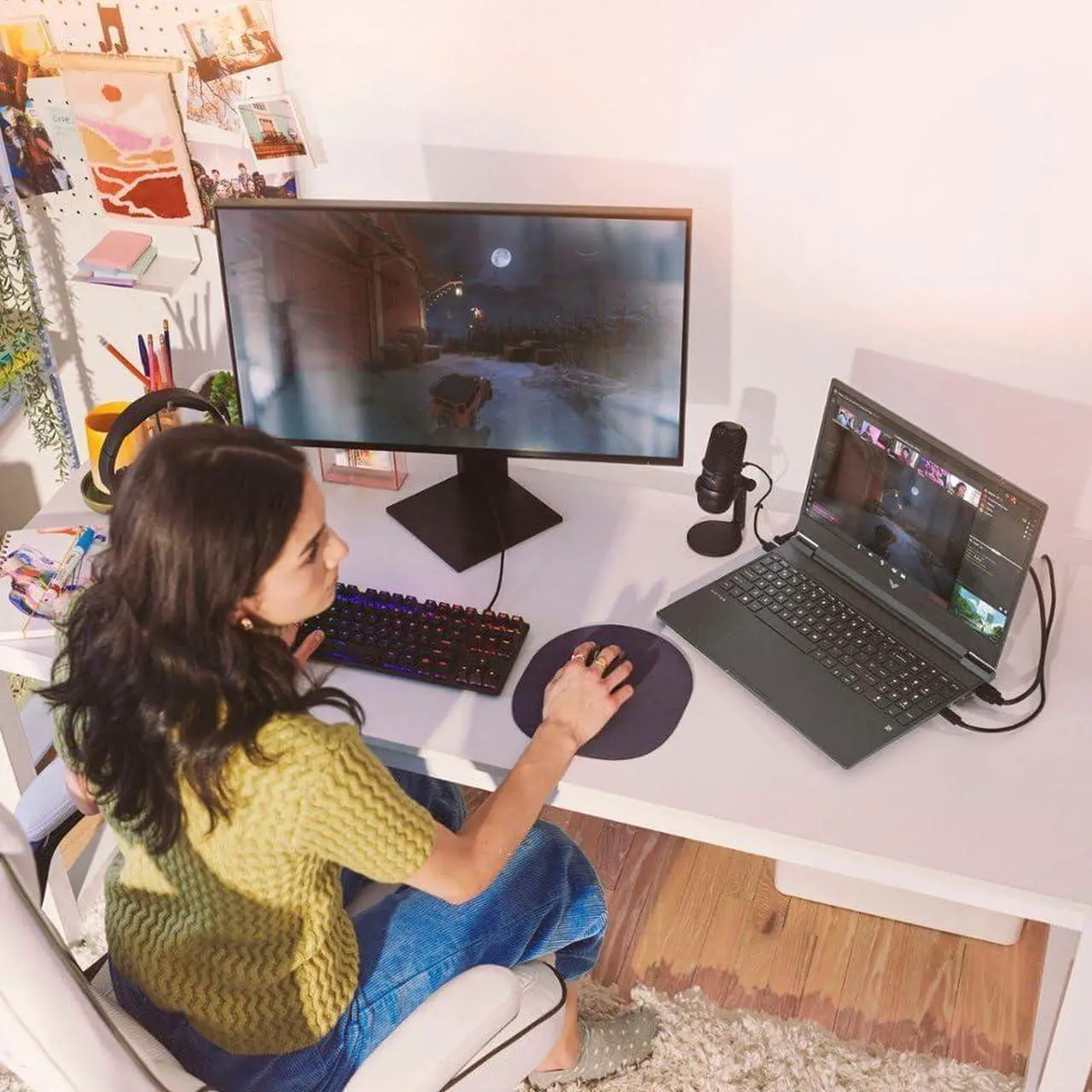 Alt view image 6 of 6 - HP Victus 15 Gaming Laptop, 15.6" FHD 144Hz Display, AMD Ryzen 5 7535HS 6 cores Processor, NVIDIA GeForce RTX 2050 4GB GDDR6, 64GB DDR5  1TB PCIe SSD, Backlit Keyboard, Windows 11