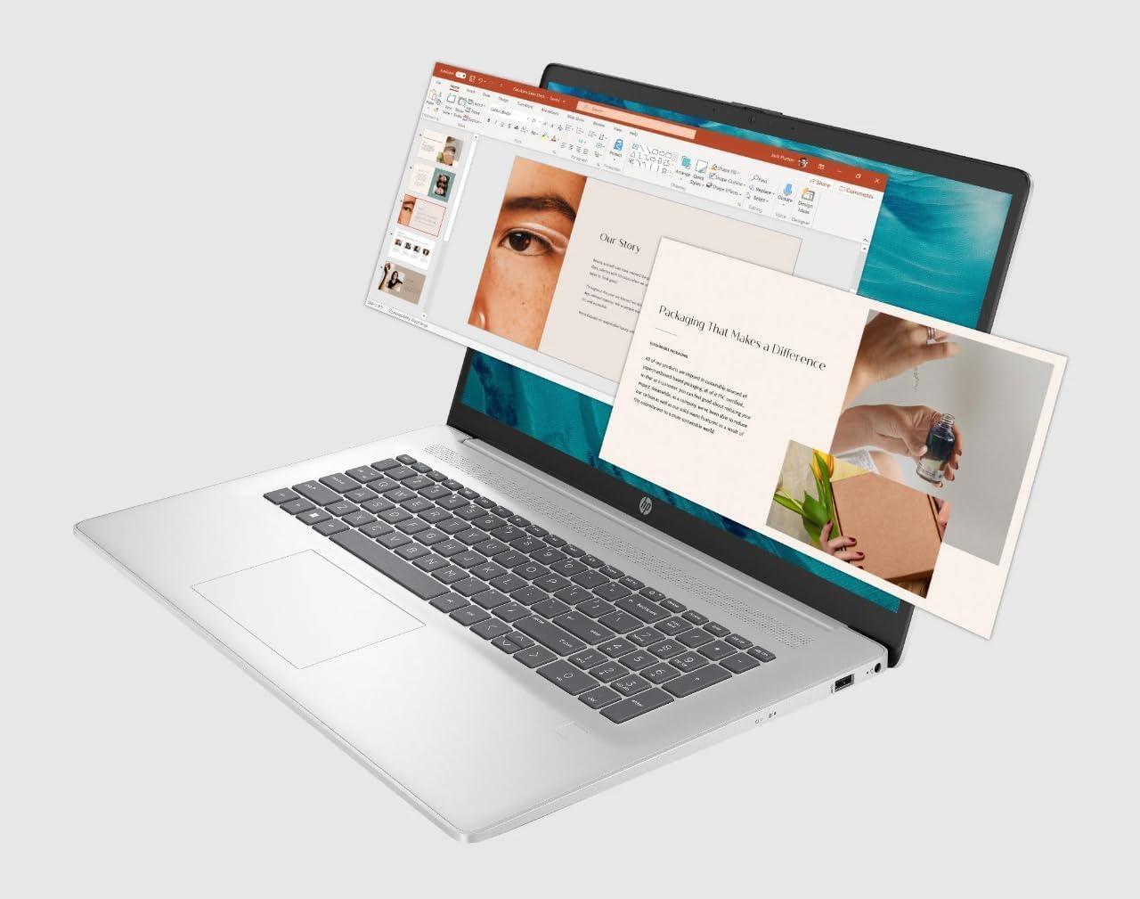 Alt view image 4 of 5 - HP 17 Laptop, 17.3" FHD (1920 x 1080) Display, Intel Core i3-N305 8-core Processor, Intel UHD Graphics, 20GB DDR4  2TB PCIe SSD, Fingerprint, Anti-Glare, WiFi 6, Windows 11 Pro
