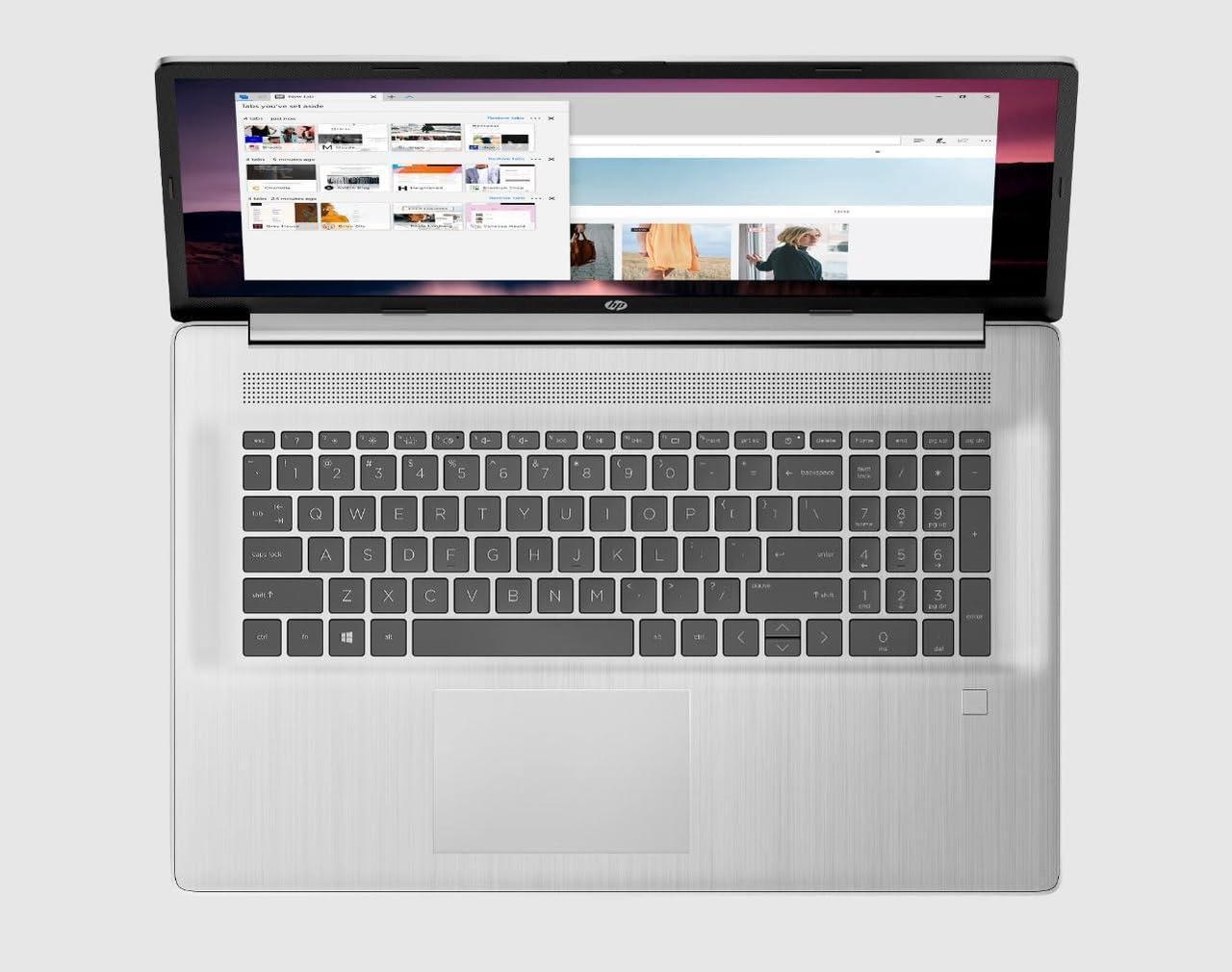 Alt view image 3 of 5 - HP 17 Laptop, 17.3" FHD (1920 x 1080) Display, Intel Core i3-N305 8-core Processor, Intel UHD Graphics, 20GB DDR4  2TB PCIe SSD, Fingerprint, Anti-Glare, WiFi 6, Windows 11 Pro