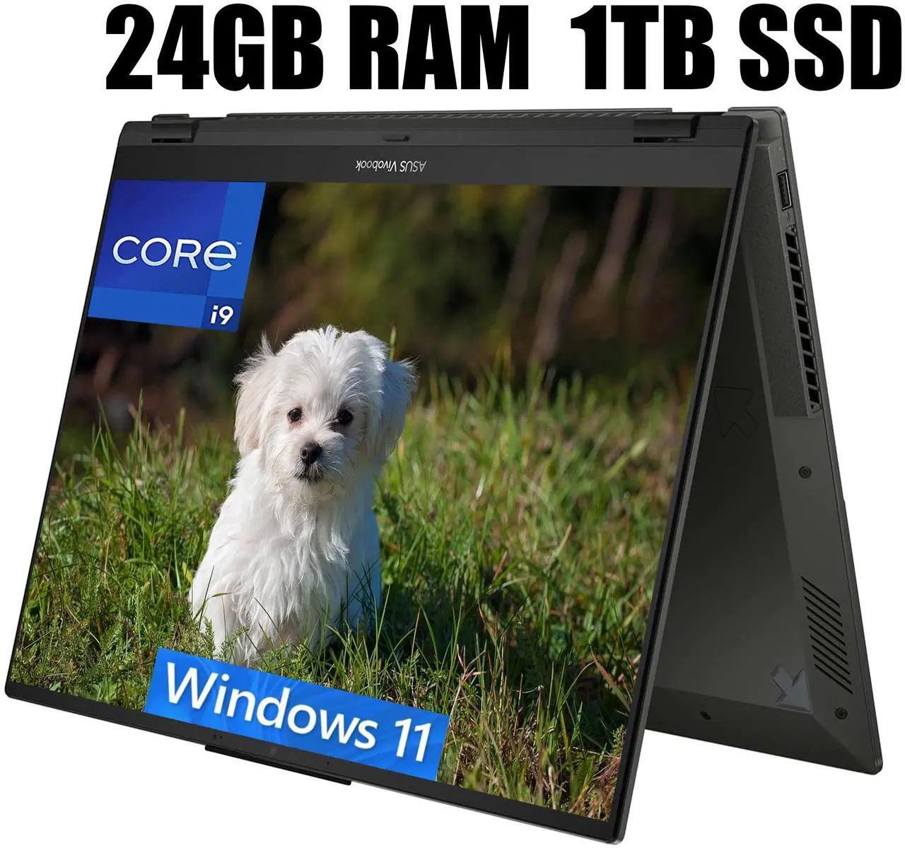 Main image of ASUS Vivobook S 16 Flip 2-in-1 Laptop, 16" WUXGA Touchscreen, Intel Core i9-13900H 14 Cores Processor, Intel Iris Xe Graphics, IR Camera, HDMI, Wi-Fi 6, 24GB DDR4  1TB PCIe SSD, Windows 11