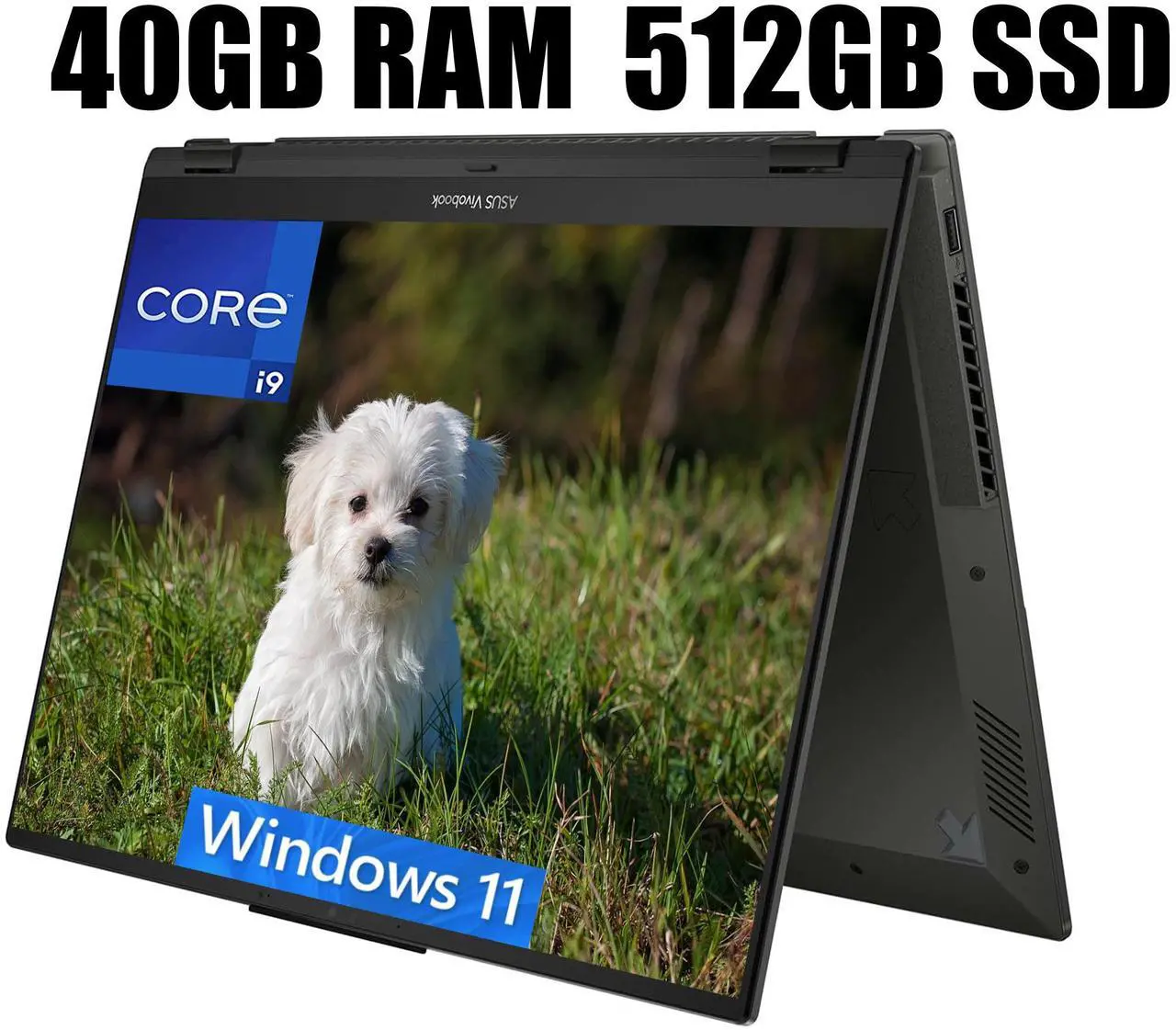 Main image of ASUS Vivobook S 16 Flip 2-in-1 Laptop, 16" WUXGA Touchscreen, Intel Core i9-13900H 14 Cores Processor, Intel Iris Xe Graphics, IR Camera, HDMI, Wi-Fi 6, 40GB DDR4  512GB PCIe SSD, Windows 11