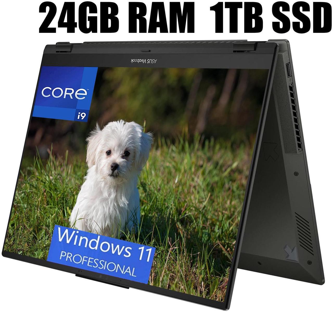 Main image of ASUS Vivobook S 16 Flip 2-in-1 Laptop, 16" WUXGA Touchscreen, Intel Core i9-13900H 14 Cores Processor, Intel Iris Xe Graphics, IR Camera, HDMI, Wi-Fi 6, 24GB DDR4  1TB PCIe SSD, Windows 11 Pro