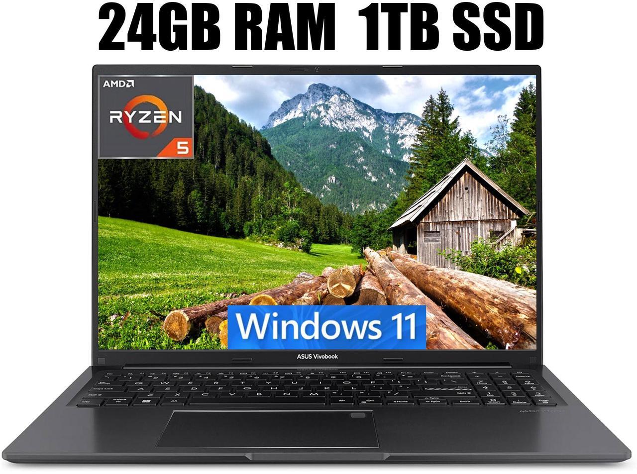 Main image of ASUS Vivobook 16 Laptop, 16" WUXGA Display, AMD Ryzen 5 5625U 6-core Processor, AMD Radeon graphics, Wi-Fi 6, Fingerprint Sensor, Backlit Keyboard, 24GB DDR4  1TB PCIe SSD, Windows 11
