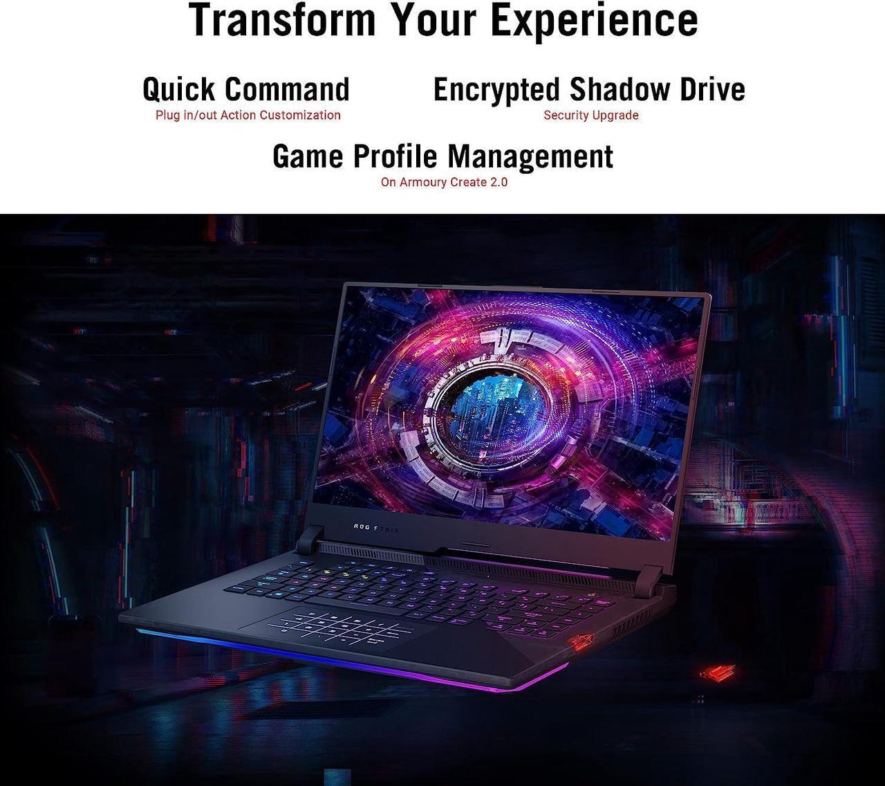 Alt view image 7 of 7 - ASUS ROG Strix 15 Gaming Laptop, 15.6" 300Hz FHD Display, AMD Ryzen 9 5900HX 8 cores Processor, NVIDIA GeForce RTX 3080 8GB GDDR6, RGB Keyboard, 16GB DDR4  1TB PCIe SSD, Windows 11