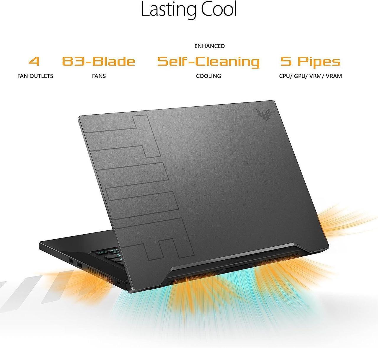 Alt view image 5 of 6 - ASUS TUF Dash 15 Ultra Slim Gaming Laptop, 15.6" 144Hz FHD, Intel Core i7-11370H 4 cores, NVIDIA GeForce RTX 3050 Ti 4GB GDDR6, Wi-Fi 6, Thunderbolt 4, 32GB DDR5  1TB PCIe SSD, Windows 11 Pro