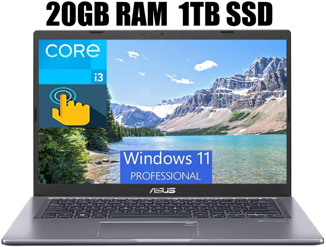 Main image of ASUS VivoBook 15 Laptop, 15.6" FHD1920 x 1080 Touchscreen, Intel Core i3-1115G4 2 Cores (up to 4.10 GHz) Processor, Intel UHD Graphics, Fingerprint Reader, 20GB DDR4  1TB PCIe SSD, Windows 11 Pro