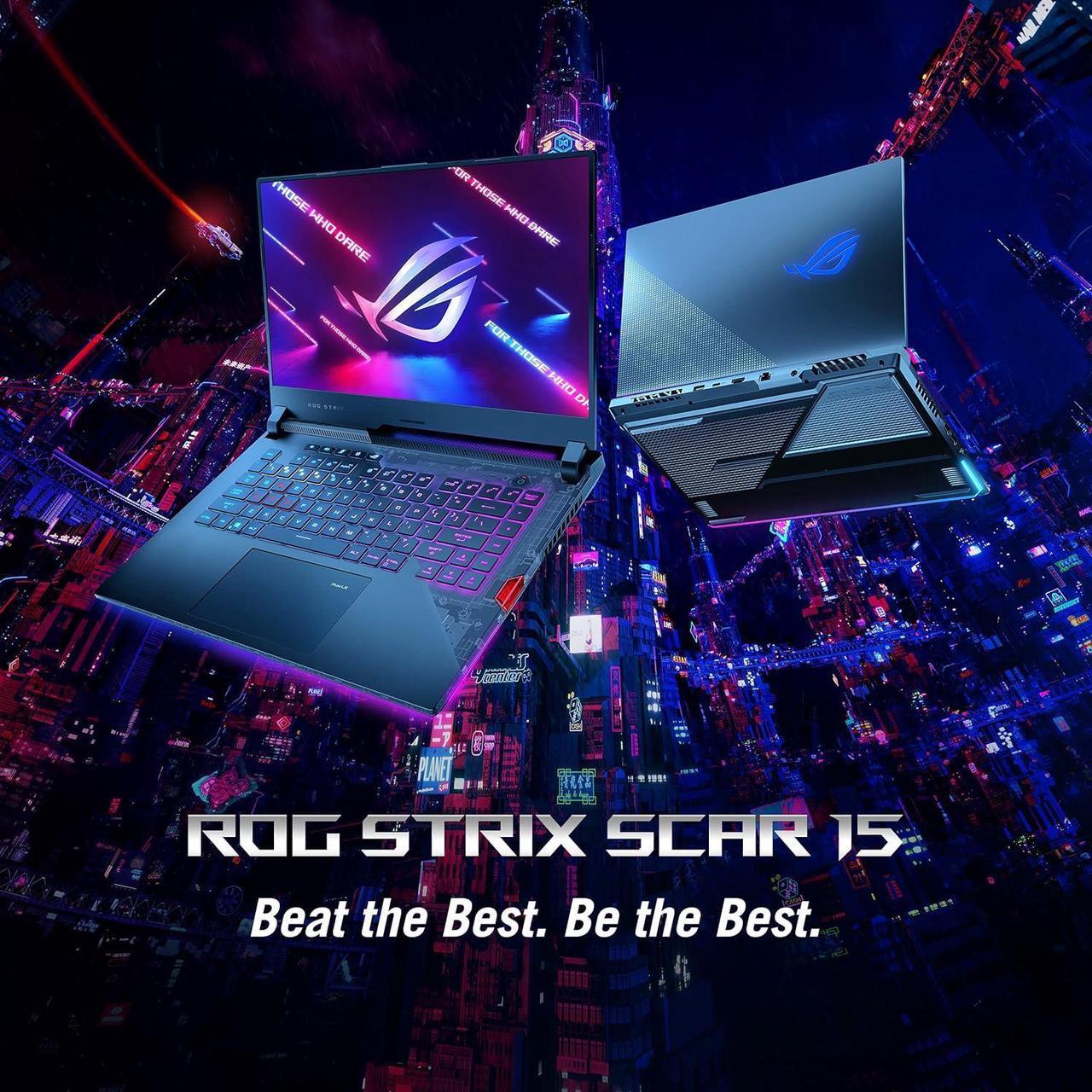 Alt view image 3 of 7 - ASUS ROG Strix Scar 15 Gaming Laptop, 15.6" FHD 300Hz Display, AMD Ryzen 9 5900HX 8 cores Processor, NVIDIA GeForce RTX 3080 8GB GDDR6, RGB Keyboard, 32GB DDR4  1TB PCIe SSD, Windows 11