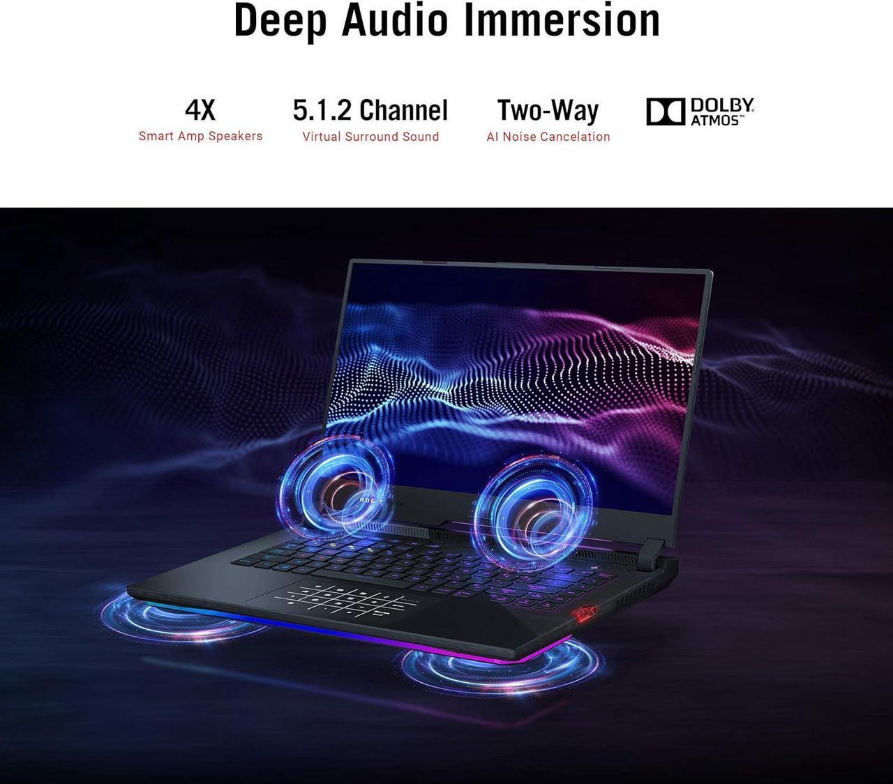 Alt view image 6 of 7 - ASUS ROG Strix Scar 15 Gaming Laptop, 15.6" FHD 300Hz Display, AMD Ryzen 9 5900HX 8 cores Processor, NVIDIA GeForce RTX 3080 8GB GDDR6, RGB Keyboard, 32GB DDR4  1TB PCIe SSD, Windows 11