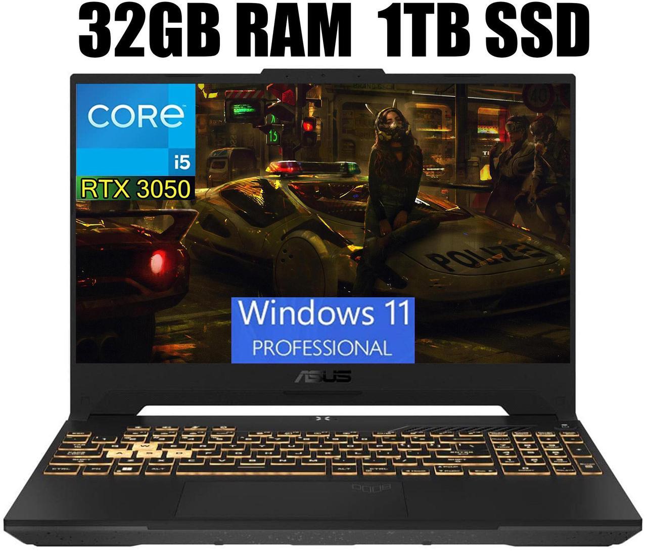 Main image of ASUS TUF Gaming F15 Gaming Laptop, 15.6" FHD 144Hz Display, Intel Core i5-12500H 12-Core processor, GeForce RTX 3050 6 GB GDDR6, Backlit Keyboard, Wi-Fi 6, 32GB DDR4  1TB PCIe SSD, Windows 11 Pro
