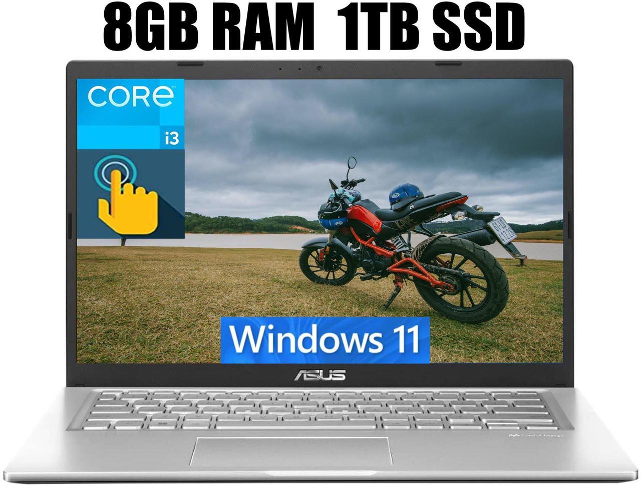 Main image of ASUS Vivobook 14 Laptop, 14" HD Touchscreen, 11th Gen Intel Core i3-1115G4 2 cores Processor, Intel UHD Graphics, HDMI, Webcam, 8GB DDR4  1TB PCIe SSD, Windows 11