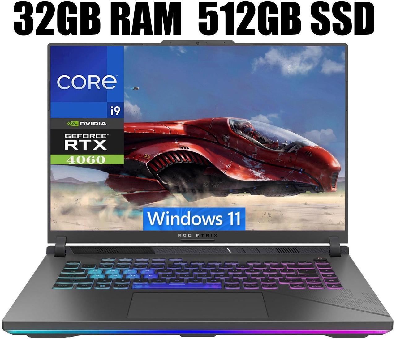 Main image of ASUS ROG Strix G16 Gaming Laptop, 16.0" QXGA (2560x1600) 240Hz Display, Intel Core i9-14900HX 24-Cores Processor, GeForce RTX 4060 8GB GDDR6, Wi-Fi 6E, 32GB DDR5  512GB PCIe SSD, Windows 11