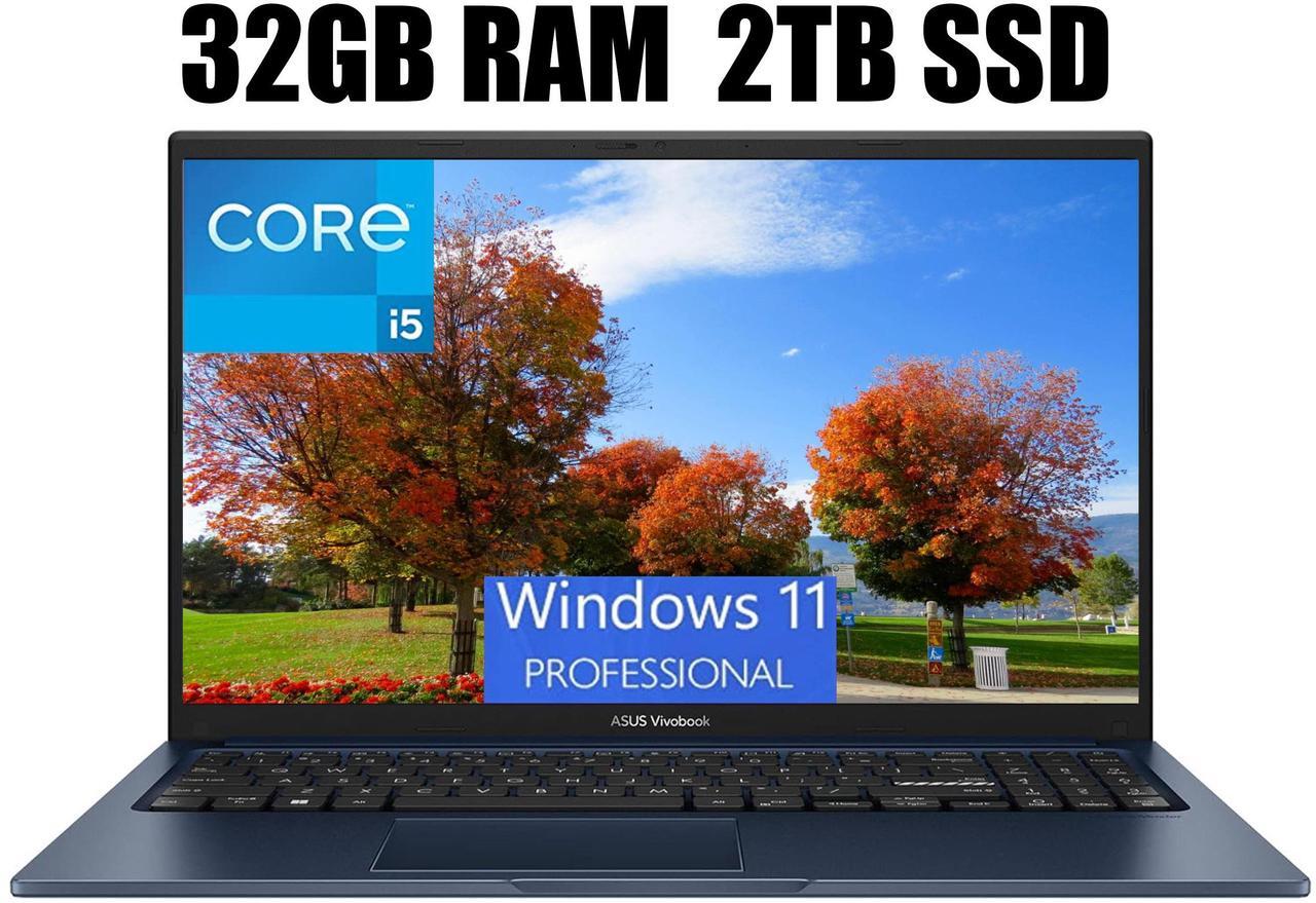 Main image of ASUS Vivobook 14 Laptop, 14" FHD (1920 x 1080) Display, Intel Core i5-1235U 6 Cores Processor, Intel Iris Xe Graphics, Numeric Keypad, Webcam, 32GB DDR4  2TB PCIe SSD, Windows 11 Pro
