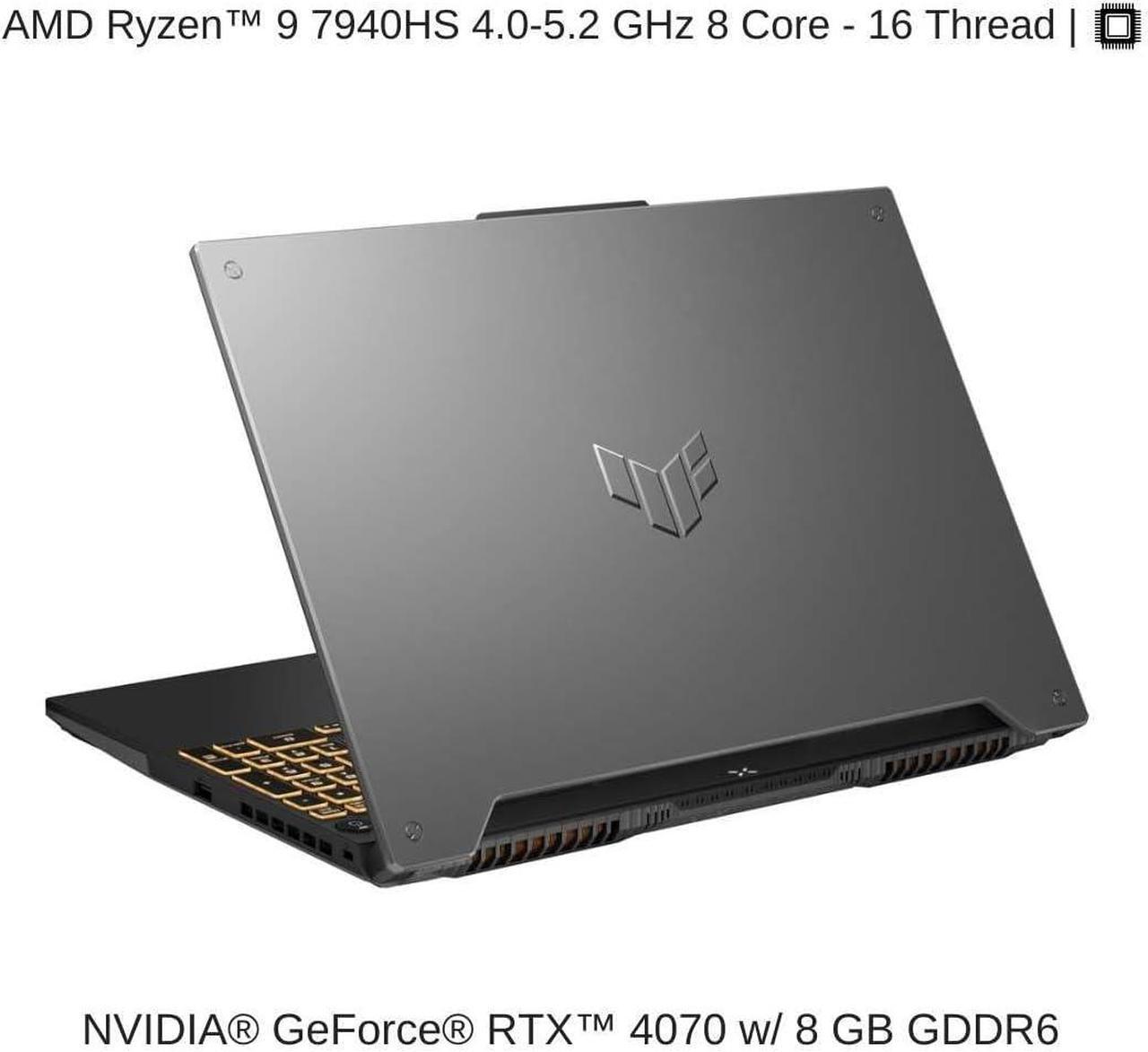 Alt view image 4 of 7 - ASUS TUF Gaming A15 Gaming Laptop, 15.6" FHD 144Hz Display, AMD Ryzen 9 7940HS 8 Core Processor, NVIDIA GeForce RTX 4070 8GB GDDR6, Wi-Fi 6, 32GB DDR5  1TB PCIe SSD, Windows 11