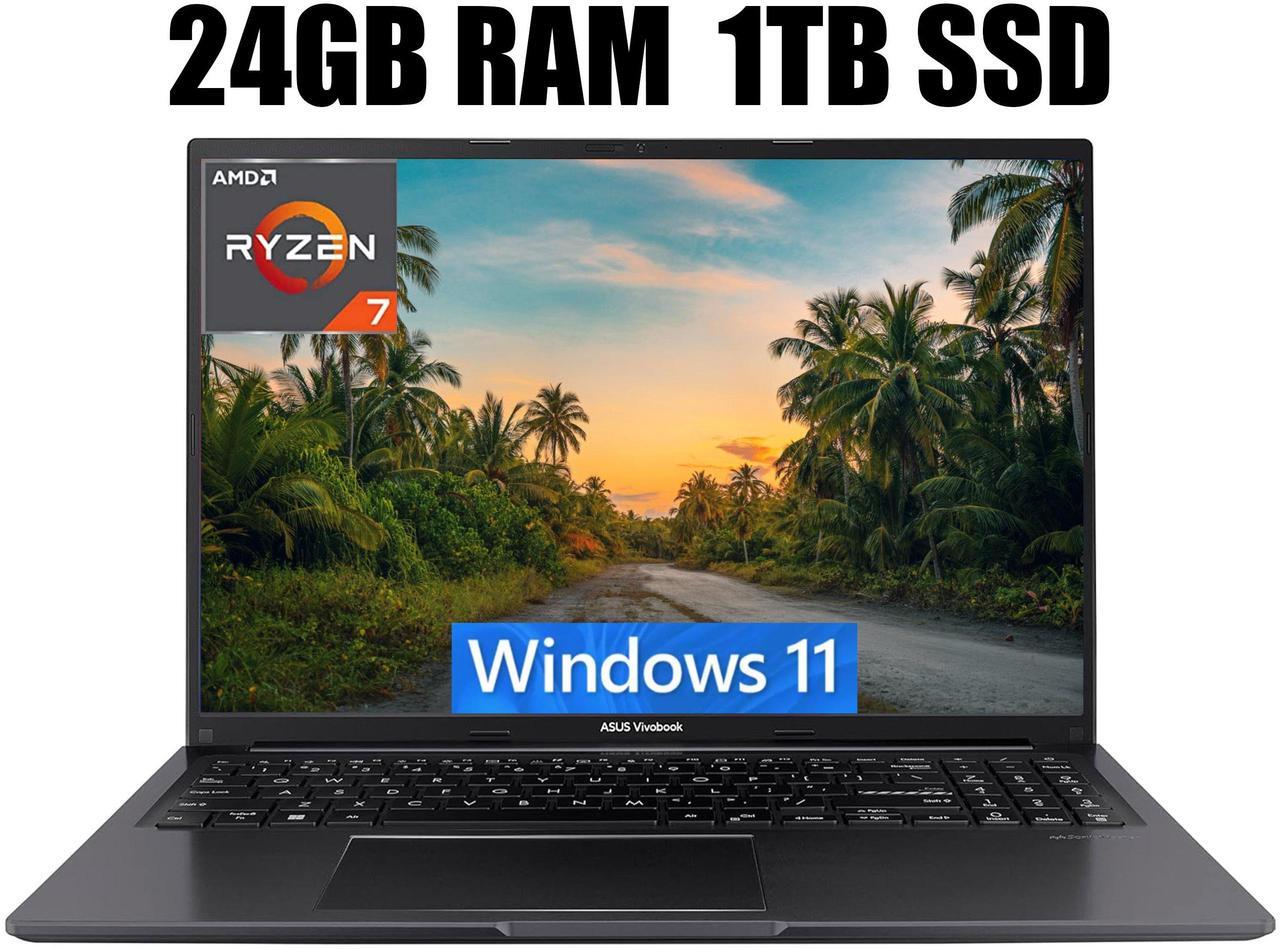 Main image of ASUS VivoBook 16 Laptop, 16" WUXGA (1920 x 1200) Display, AMD Ryzen 7 7730U 8 Cores Processor, AMD Radeon Graphics, Fingerprint Sensor, 24GB DDR4  1TB PCIe SSD, Windows 11