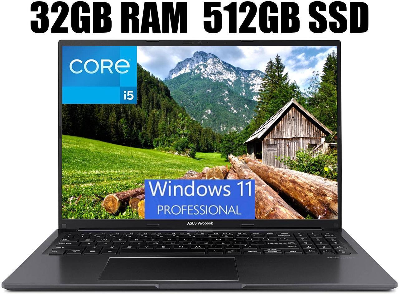Main image of ASUS Vivobook 16 Laptop, 16" WUXGA (1920 x 1200) 16:10 Display, Intel Core i5-13500H 12 cores Processor, Intel UHD Graphics, Wi-Fi 5 + Bluetooth 4.1, 32GB DDR4  512GB PCIe SSD, Windows 11 Pro
