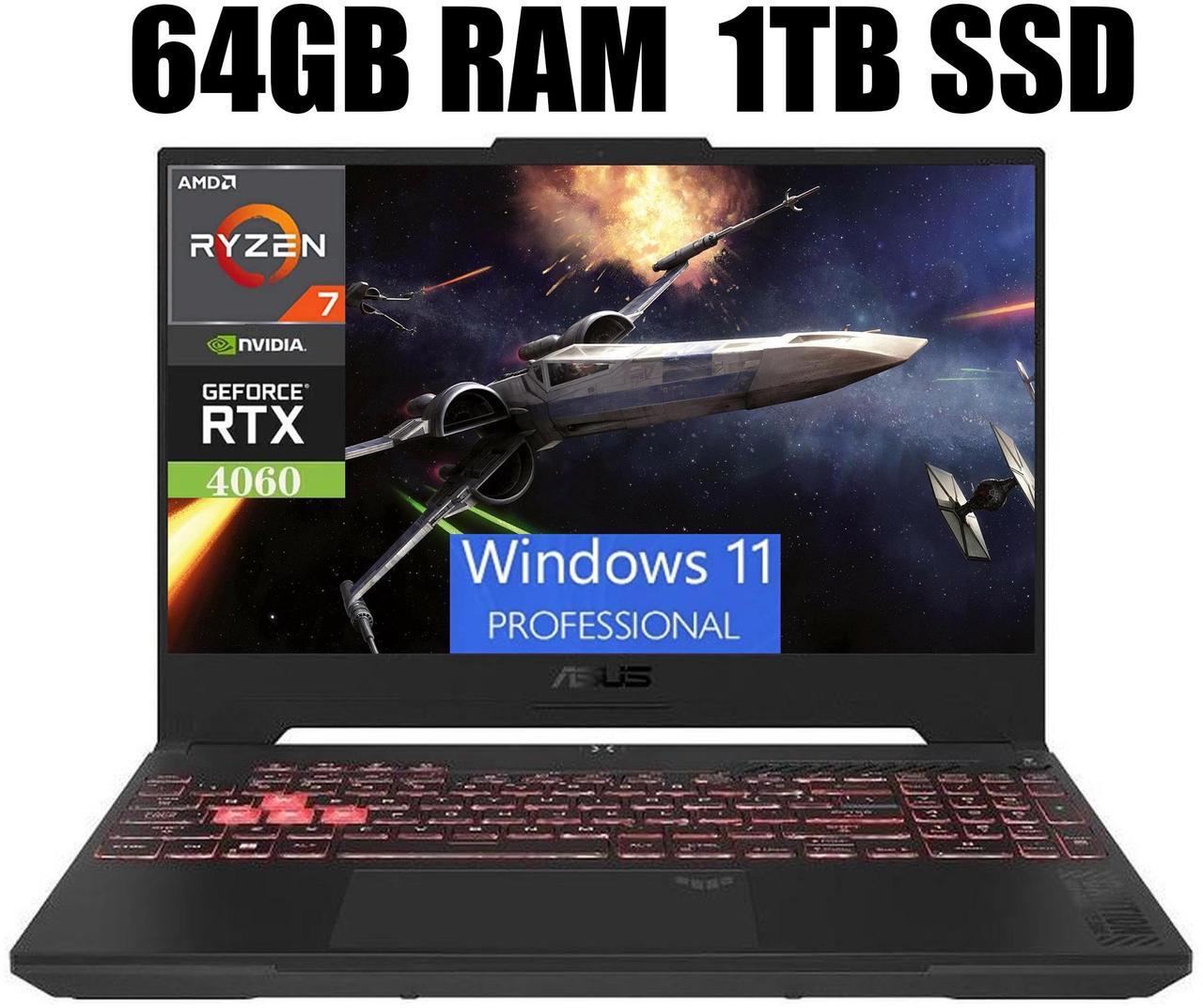 Main image of ASUS TUF Gaming A15 Gaming Laptop, 15.6" FHD 144Hz, AMD Ryzen 7 7735HS 8-Cores Processor, GeForce RTX 4060 8GB GDDR6, Bluetooth 5.3, RGB Backlit Keyboard, 64GB DDR5  1TB PCIe SSD, Windows 11 Pro