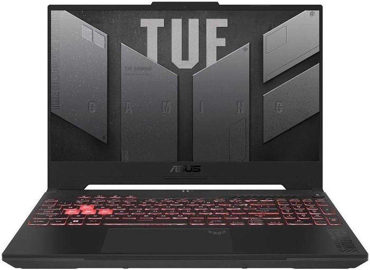 Alt view image 2 of 7 - ASUS TUF Gaming A15 Gaming Laptop, 15.6" FHD 144Hz, AMD Ryzen 7 7735HS 8-Cores Processor, GeForce RTX 4060 8GB GDDR6, Bluetooth 5.3, RGB Backlit Keyboard, 64GB DDR5  1TB PCIe SSD, Windows 11 Pro