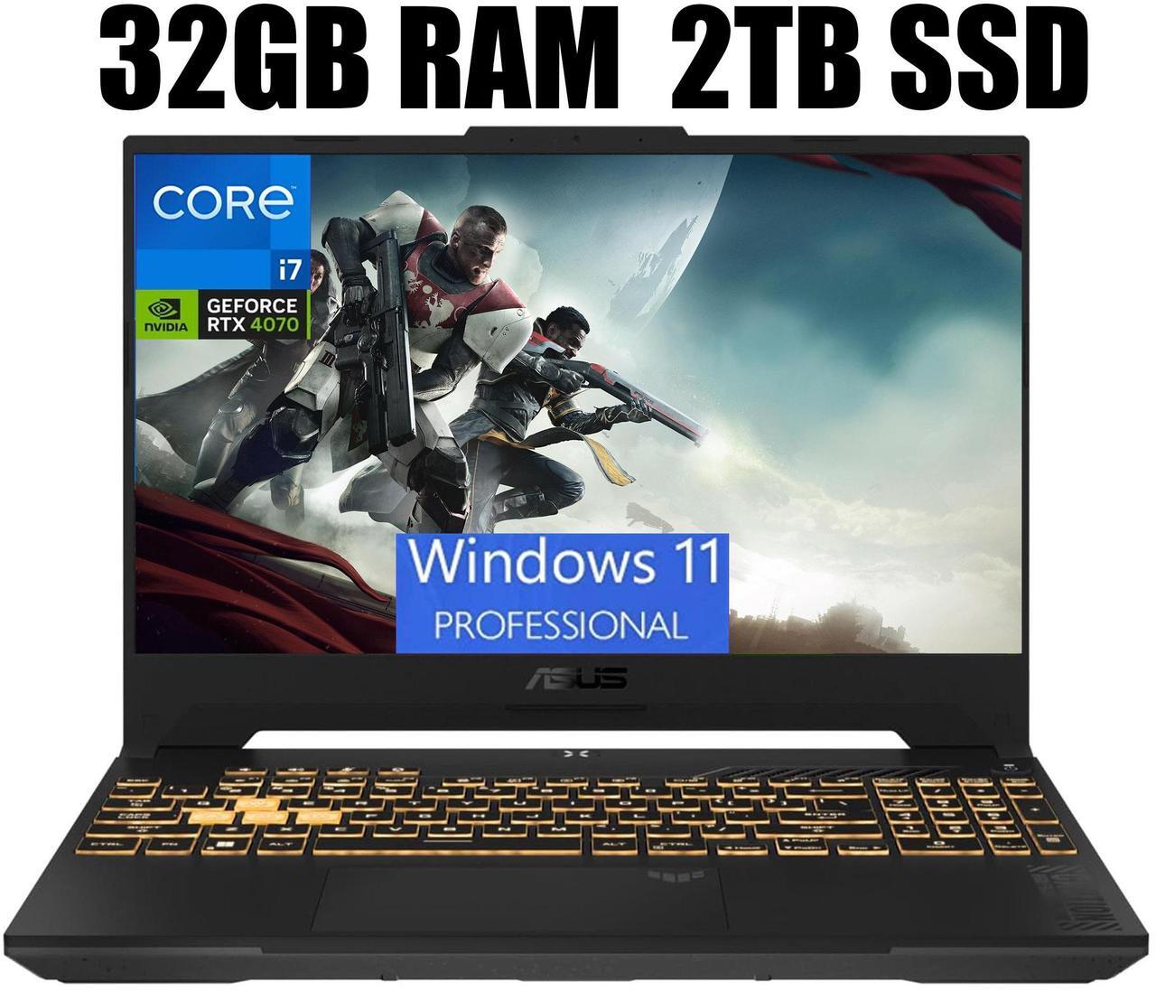 Main image of ASUS TUF 15 Gaming Laptop, 15.6" FHD 144Hz Display, Intel Core i7-13620H 10 Cores Processor, NVIDIA GeForce RTX 4070 8 GB GDDR6, RGB Backlit Keyboard, Wi-Fi 6, 32GB DDR5  2TB PCIe SSD, Windows 11 Pro