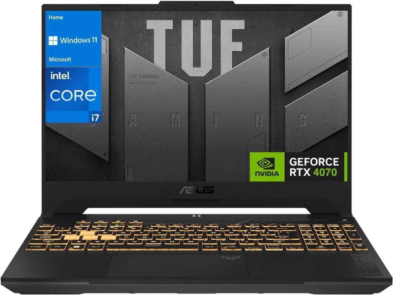Alt view image 2 of 6 - ASUS TUF 15 Gaming Laptop, 15.6" FHD 144Hz Display, Intel Core i7-13620H 10 Cores Processor, NVIDIA GeForce RTX 4070 8 GB GDDR6, RGB Backlit Keyboard, Wi-Fi 6, 32GB DDR5  2TB PCIe SSD, Windows 11 Pro