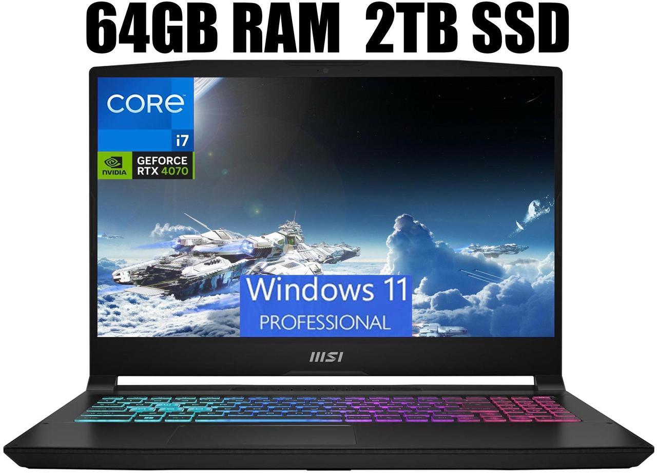 Main image of MSI Katana 15 Gaming Laptop, 15.6" 165Hz QHD Display, Intel Core i7-13620H 10 Cores Processor, NVIDIA GeForce RTX 4070 8GB GDDR6, Cooler Boost 5, 64GB DDR5  2TB PCIe SSD, Windows 11 Pro