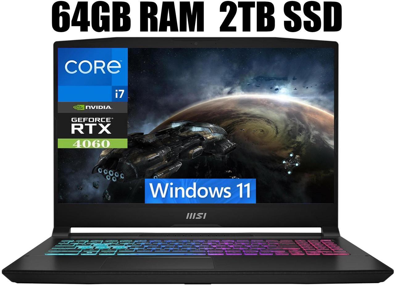Main image of MSI Katana 15 Laptop, 15.6" FHD 144Hz Display, Intel Core i7-13620H 10 Cores Processor, NVIDIA GeForce RTX 4060 8 GB GDDR6, Cooler Boost 5, 64GB DDR5  2TB PCIe SSD, Windows 11