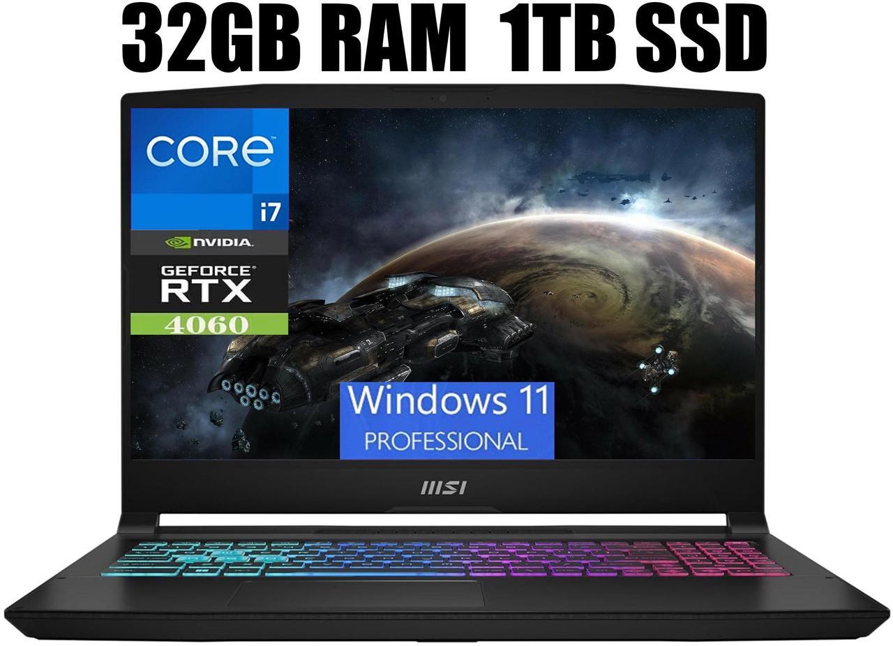 Main image of MSI Katana 15 Laptop, 15.6" FHD 144Hz Display, Intel Core i7-13620H 10 Cores Processor, NVIDIA GeForce RTX 4060 8 GB GDDR6, Cooler Boost 5, 32GB DDR5  1TB PCIe SSD, Windows 11 Pro