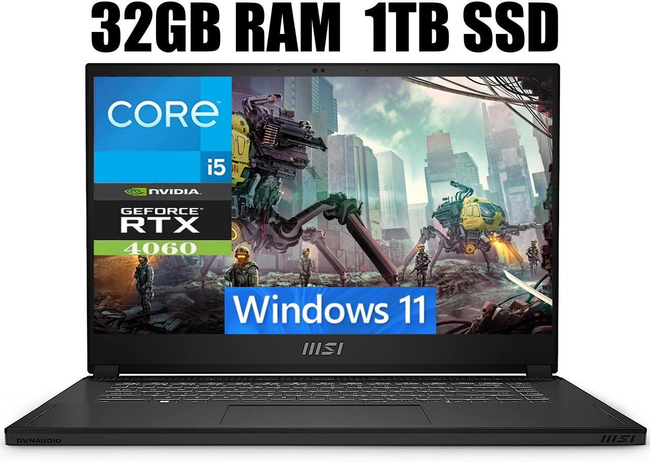 Main image of MSI Stealth 15 Gaming Laptop, 15.6" FHD 144Hz Display, Intel Core i5-13420H 8 Cores Processor, NVIDIA GeForce RTX 4060 8GB GDDR6, Cooler Boost Trinity+, 32GB DDR5  1TB PCIe SSD, Windows 11