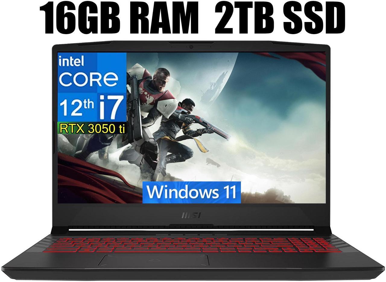 Main image of MSI Katana GF66 15 Gaming Laptop, 15.6" 144Hz Display, Intel Core i7-12650H 10 cores Processor, NVIDIA GeForce RTX 3050 Ti 4 GB, Cooler Boost 5, 16GB DDR4  2TB PCIe SSD, Windows 11