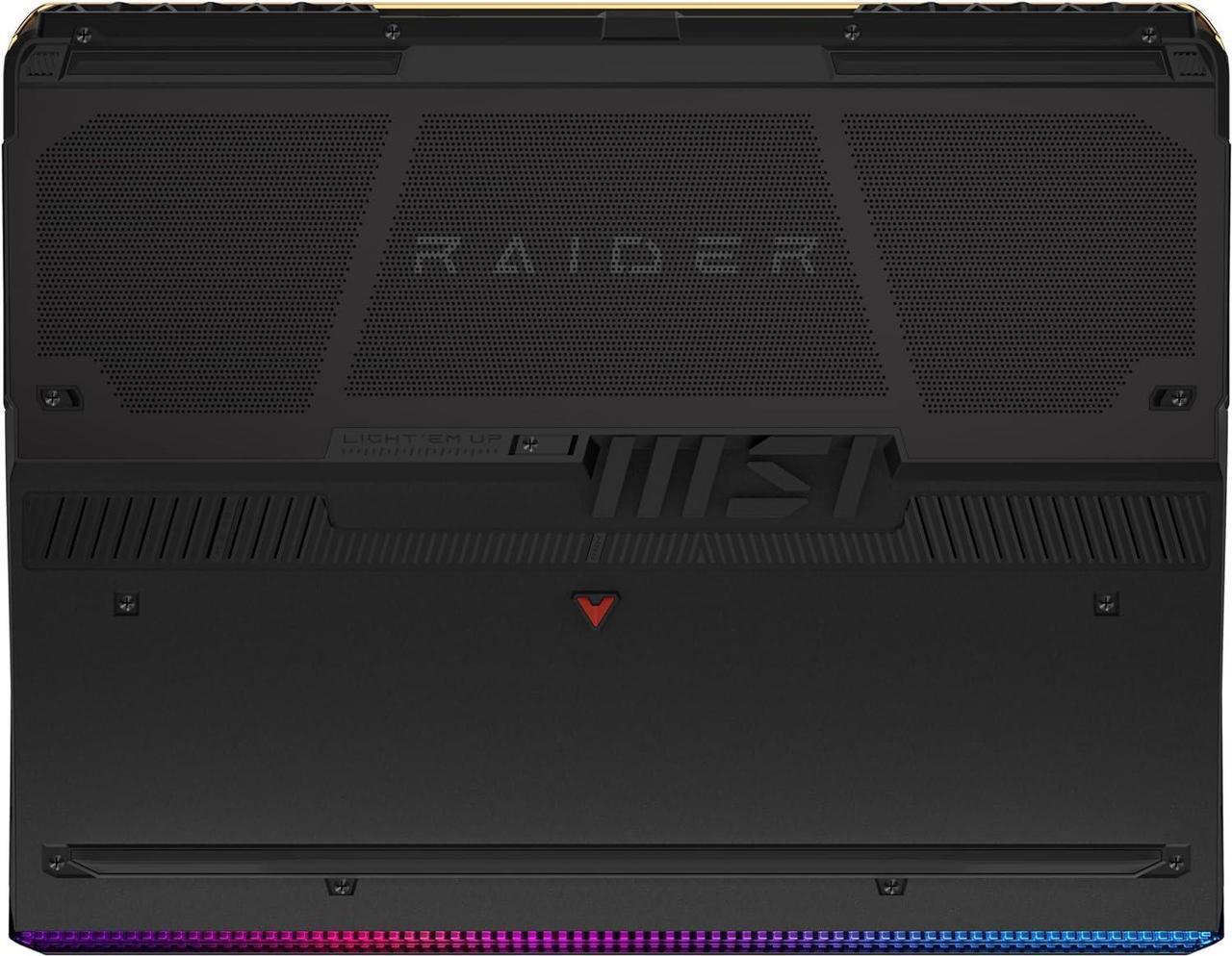 Alt view image 6 of 6 - MSI Raider GE68HX 16 Gaming Laptop, 16" 4K UHD Display, Intel Core i9-14900HX 24 Core Processor, NVIDIA GeForce RTX 4070 8GB GDDR6, Thunderbolt 4, 16GB DDR5  2TB PCIe SSD, Windows 11