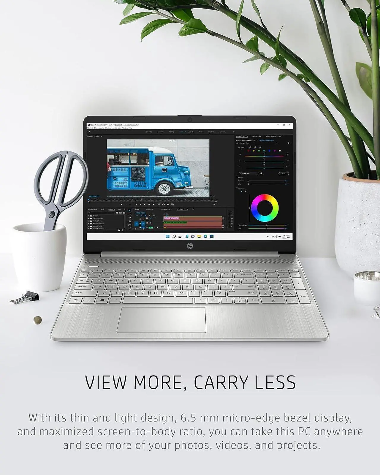 Alt view image 7 of 7 - HP 15 Laptop, 15.6" HD Display, AMD Ryzen 3 5300U 4 Cores Processor, AMD Radeon Graphics, Webcam, HDMI, Wi-Fi, 16GB DDR4  2TB PCIe SSD, Windows 11