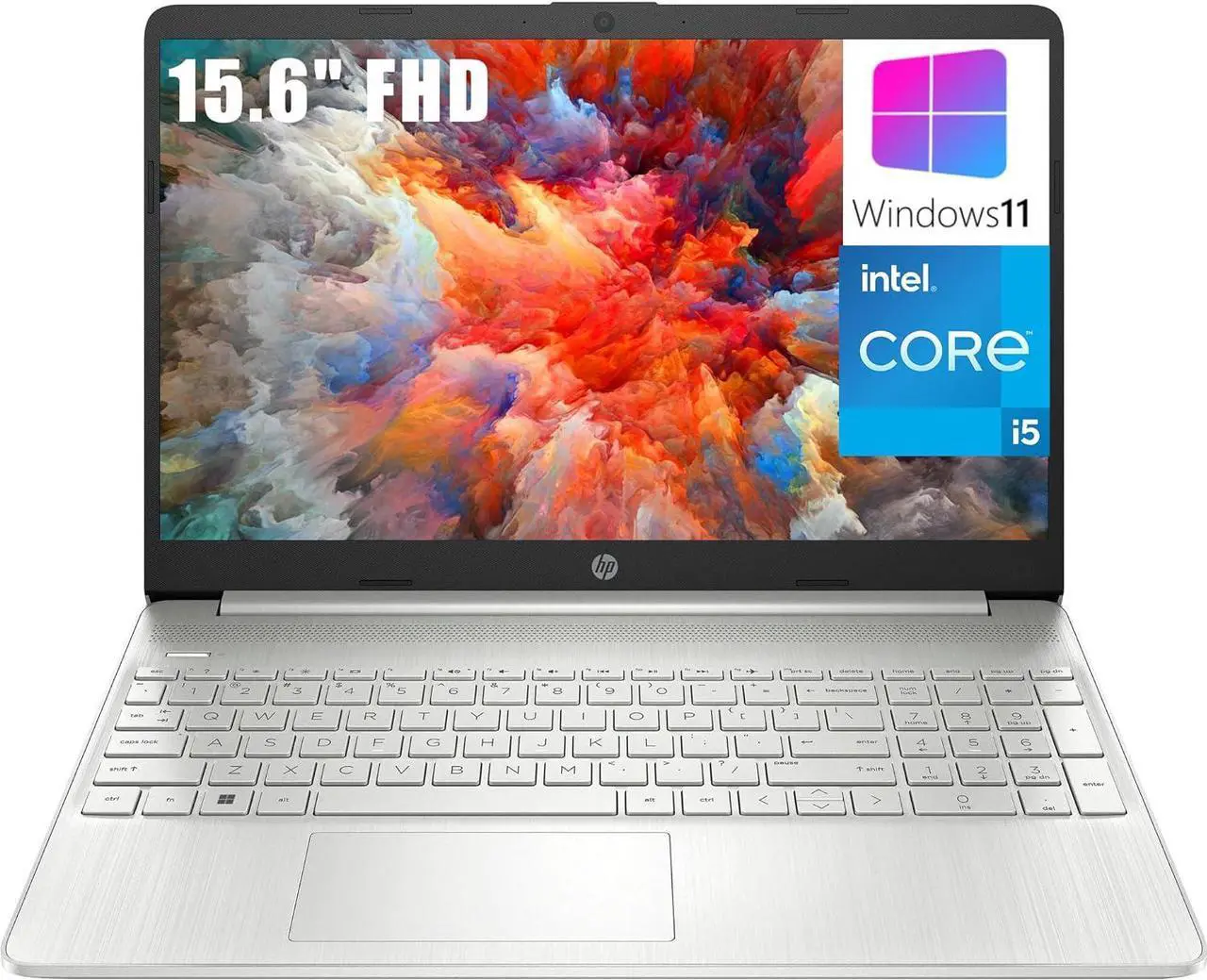 Alt view image 2 of 7 - HP 15 Laptop, 15.6" Full HD (1920 x 1080) Display, Intel Core i3-1115G4 2 Cores Processor, Intel UHD Graphics, WiFi, Bluetooth 4.2, Webcam, 16GB DDR4  1TB PCIe SSD, Windows 11 Pro