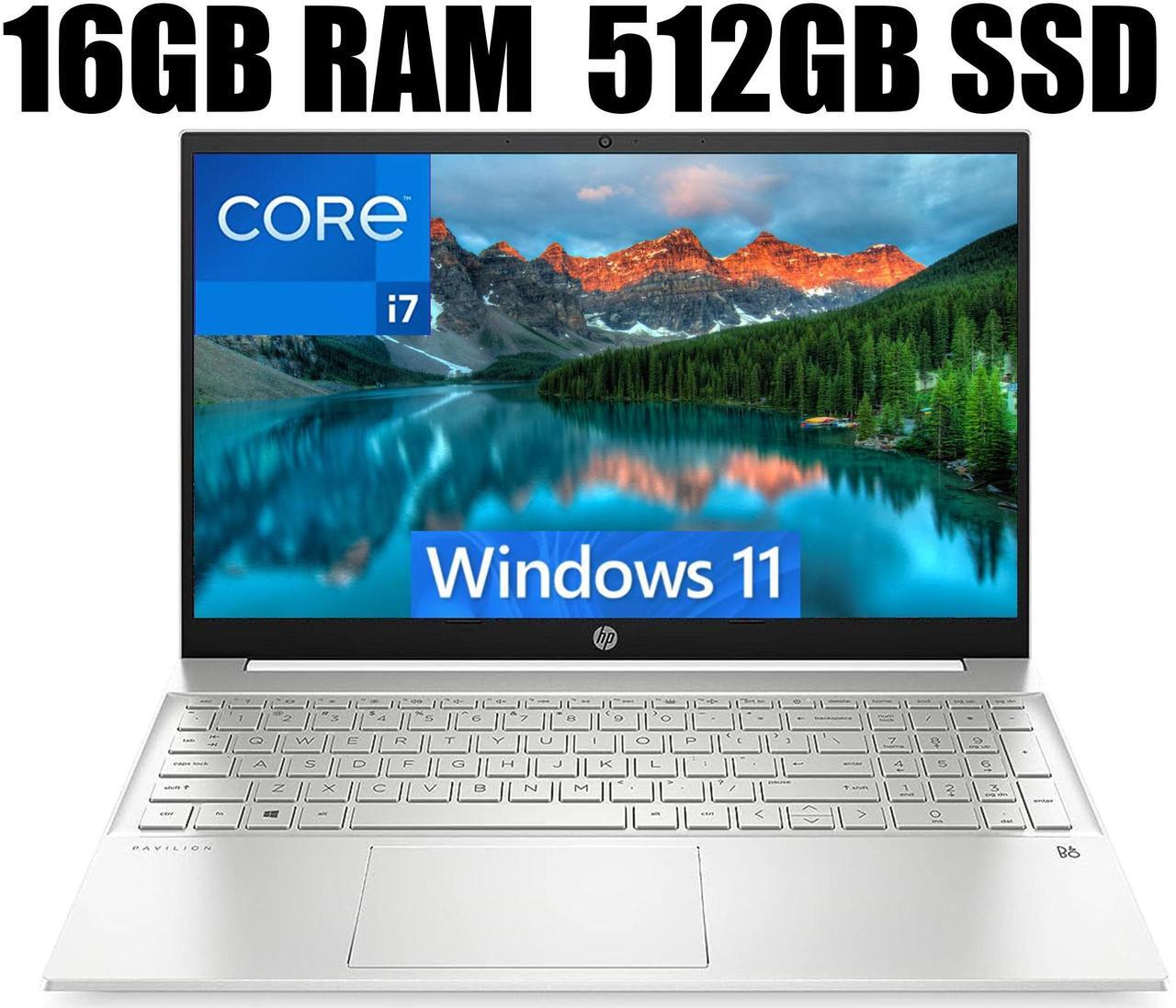Main image of HP Pavilion 15 Laptop, 15.6" FHD (1920 x 1080) Display, Intel Core i7-1165G7 4 cores Processor, Iris Xe Graphics, Audio by B&O, WFi 6, HDMI, 16GB DDR4  512GB PCIe SSD, Windows 11