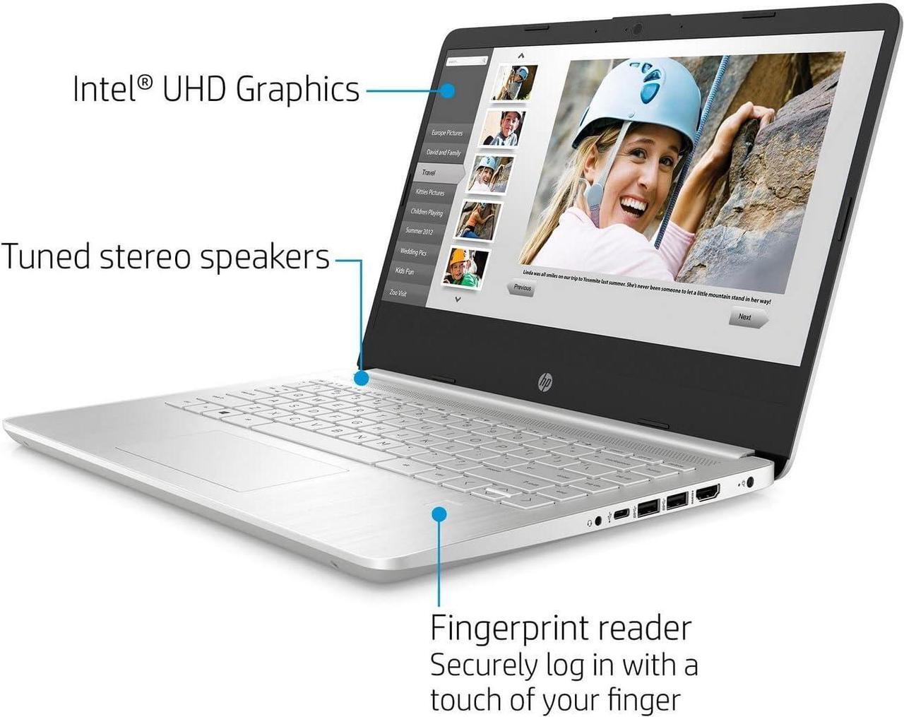 Alt view image 4 of 6 - HP 14 Laptop, 14" Full HD Display, Intel Core i3-1115G4 Dual-Core Processor, Intel UHD Graphics, Webcam, WiFi, Bluetooth, 32GB DDR4  512GB PCIe SSD, Windows 11 Pro