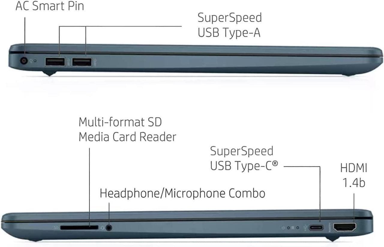 Alt view image 5 of 6 - HP 15 Laptop, 15.6" FHD (1920 x 1080) Display, AMD Ryzen 5 5500U 6 Cores Processor, AMD Radeon Graphics, Webcam, SD Card Reader, HDMI, Bluetooth, Wi-Fi, 16GB DDR4  512GB PCIe SSD, Windows 11