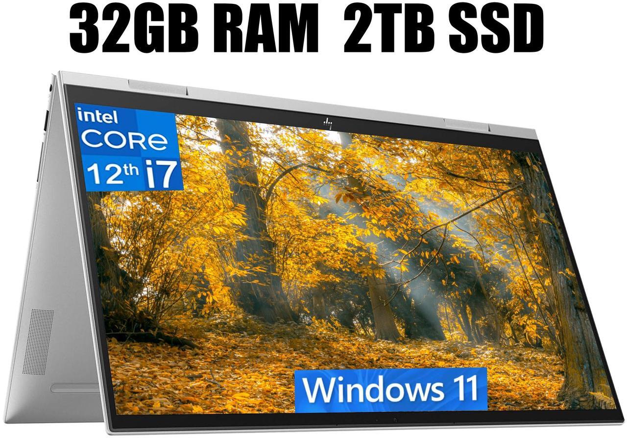 Main image of HP Envy x360 Convertible 15 Laptop, 15.6" Full HD (1920 x 1080) Touchscreen, Intel Core i7-1260P 12 cores Processor, Intel Iris Xe Graphics, Fingerprint Reader, 32GB DDR4  2TB PCIe SSD, Windows 11