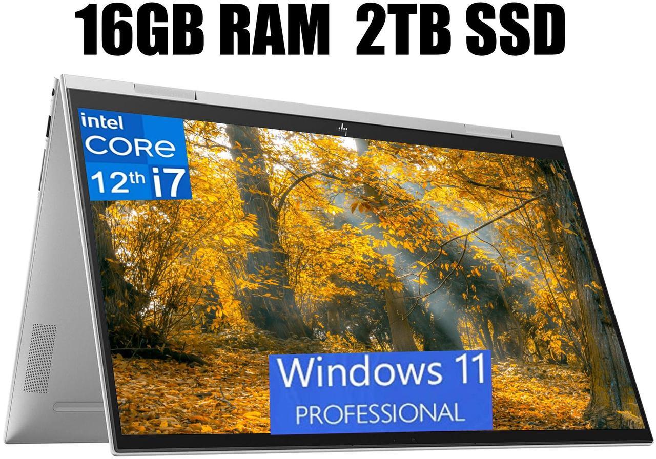 Main image of HP Envy x360 Convertible 15 Laptop, 15.6" Full HD (1920 x 1080) Touchscreen, Intel Core i7-1260P 12 cores Processor, Intel Iris Xe Graphics, Fingerprint Reader, 16GB DDR4  2TB PCIe SSD, Windows 11 Pro