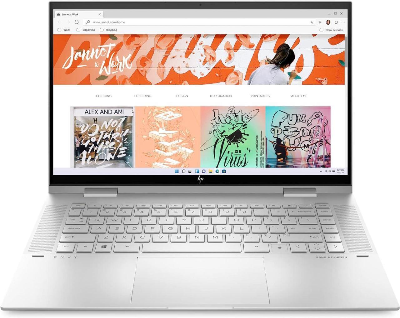 Alt view image 2 of 7 - HP Envy x360 Convertible 15 Laptop, 15.6" Full HD (1920 x 1080) Touchscreen, Intel Core i7-1260P 12 cores Processor, Intel Iris Xe Graphics, Fingerprint Reader, 16GB DDR4  2TB PCIe SSD, Windows 11 Pro