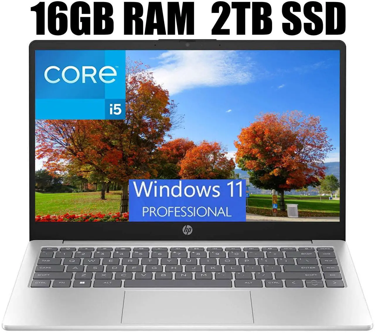 Main image of HP 17 Laptop, 17.3" FHD (1920 x 1080) Display, Intel Core i5-1335U 10-Cores Processor, Intel Iris Xe Graphics, Wi-Fi 6, Backlit Keyboard, 16GB DDR4  2TB PCIe SSD, Windows 11 Pro