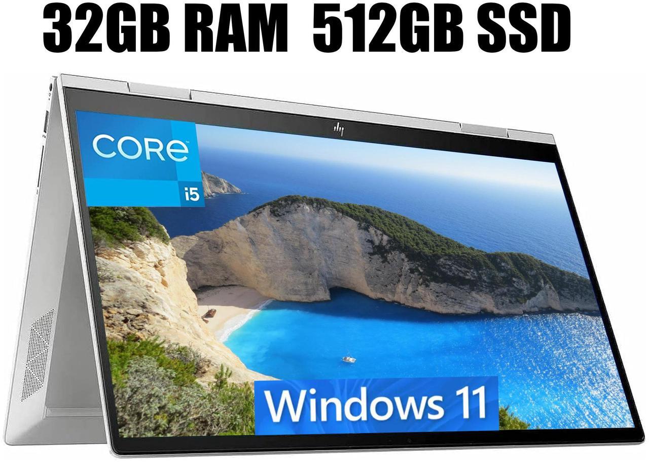 Main image of HP Envy x360 15 Laptop, 15.6" FHD Touchscreen, Intel Core i5-1135G7 4 cores Processor, Intel Iris Xe Graphics, Backlit Keyboard, WiFi 6, 32GB DDR4  512GB PCIe SSD, Windows 11