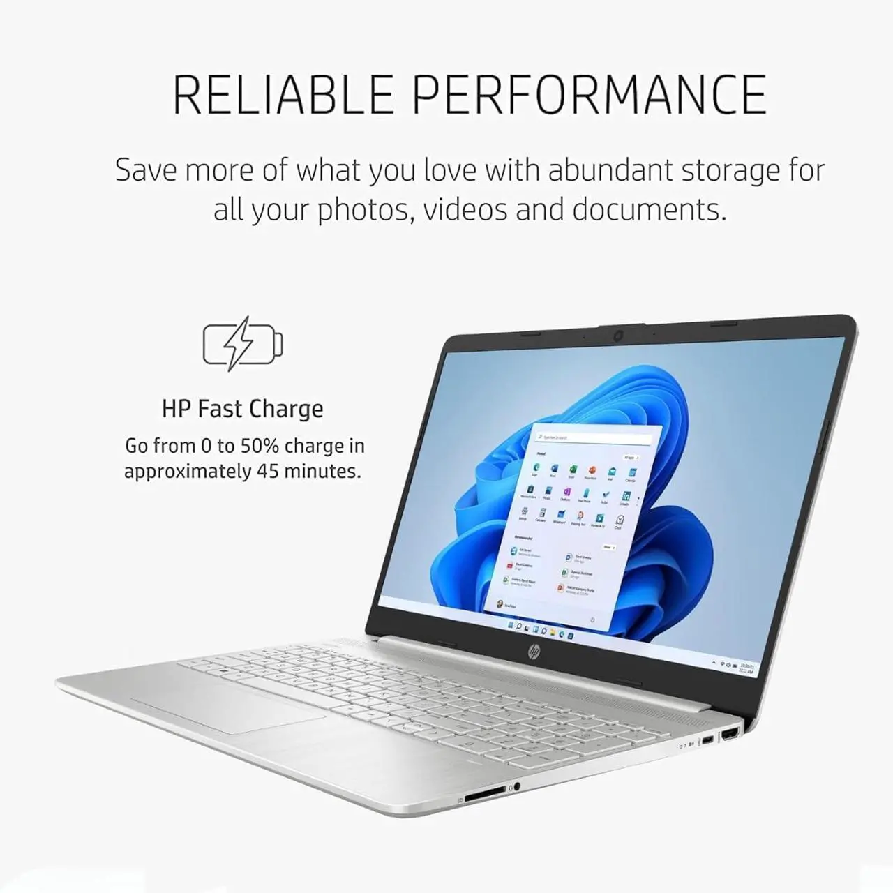 Alt view image 3 of 6 - HP 15 Laptop, 15.6" HD Touchscreen, Intel Core i3-1215U 6 cores Processor, Intel UHD graphics, WiFi, Bluetooth, HDMI, USB-A&C, 32GB DDR4  1TB PCIe SSD, Windows 11