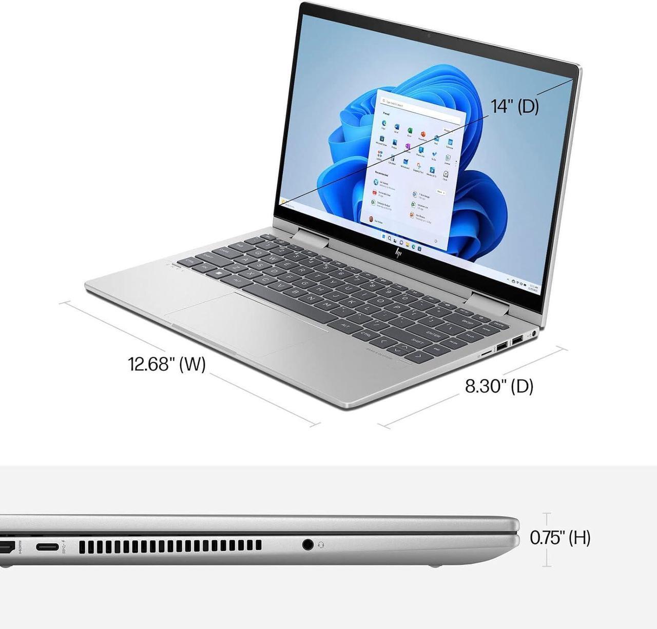 Alt view image 5 of 5 - HP Envy x360 2-in-1 14 Laptop, 14" FHD Touchscreen, Intel Core i5-1335U 10-Core Processor, Intel Iris Xe Graphics, Backlit Keyboard, Fingerprint Reader, 32GB DDR4  1TB PCIe SSD, Windows 11