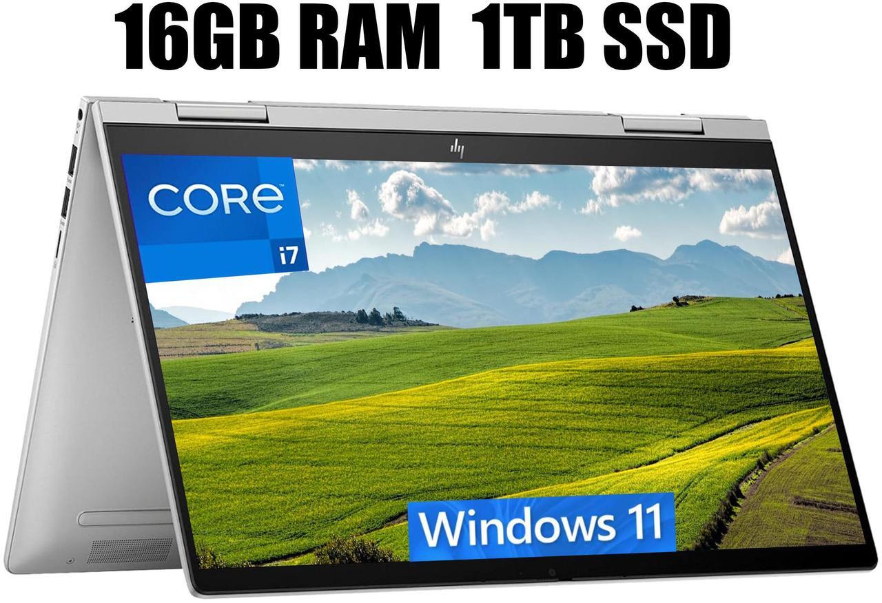 Main image of HP Envy x360 2-in-1 14 Laptop, 14" FHD Touchscreen, Intel Core i7-1355U 10-Core Processor, Intel Iris Xe Graphics, Backlit Keyboard, Fingerprint, Type-C, 16GB  DDR4  1TB PCIe SSD, Windows 11 Home