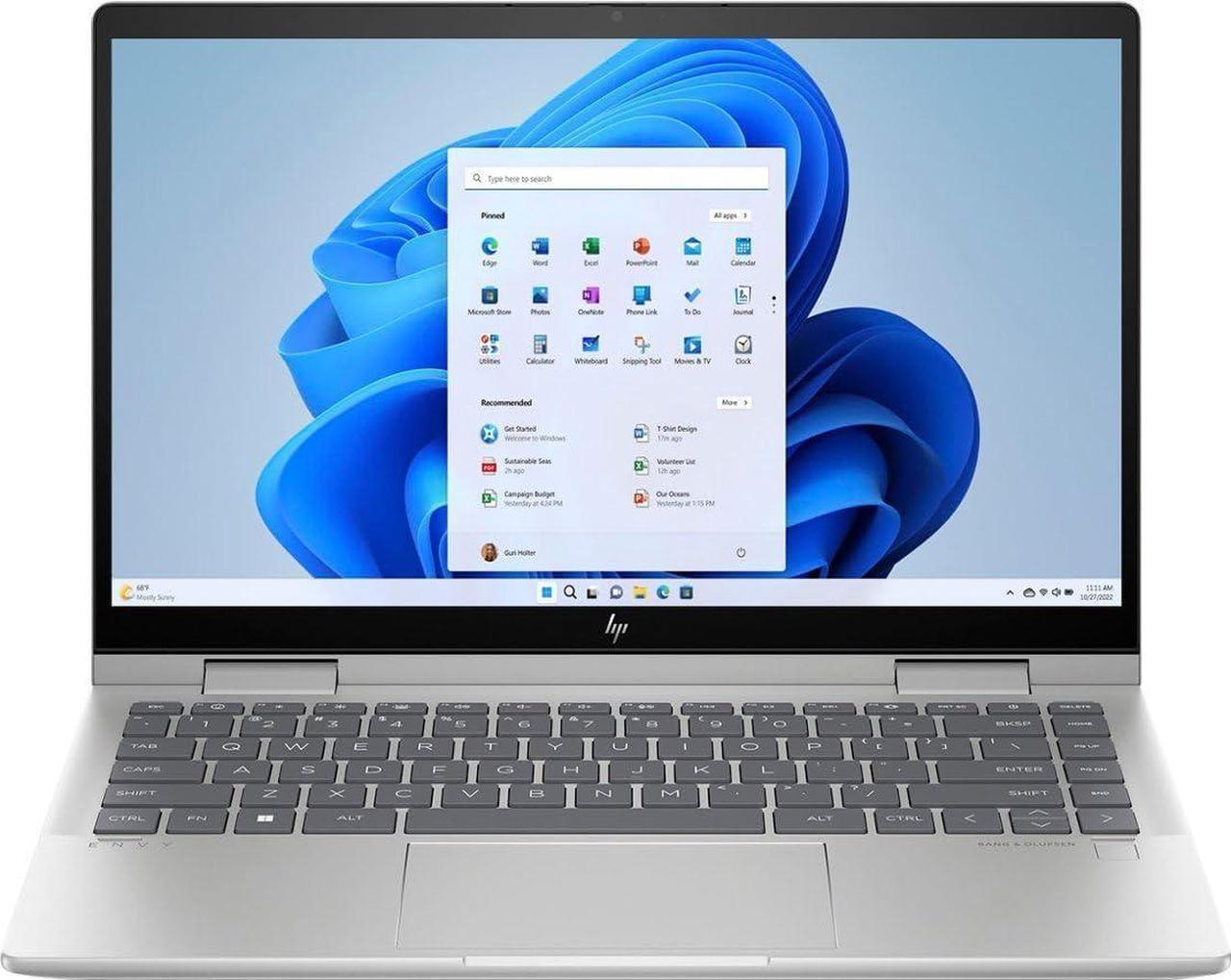 Alt view image 3 of 7 - HP Envy x360 2-in-1 14 Laptop, 14" FHD Touchscreen, Intel Core i7-1355U 10-Core Processor, Intel Iris Xe Graphics, Backlit Keyboard, Fingerprint, Type-C, 16GB  DDR4  1TB PCIe SSD, Windows 11 Home