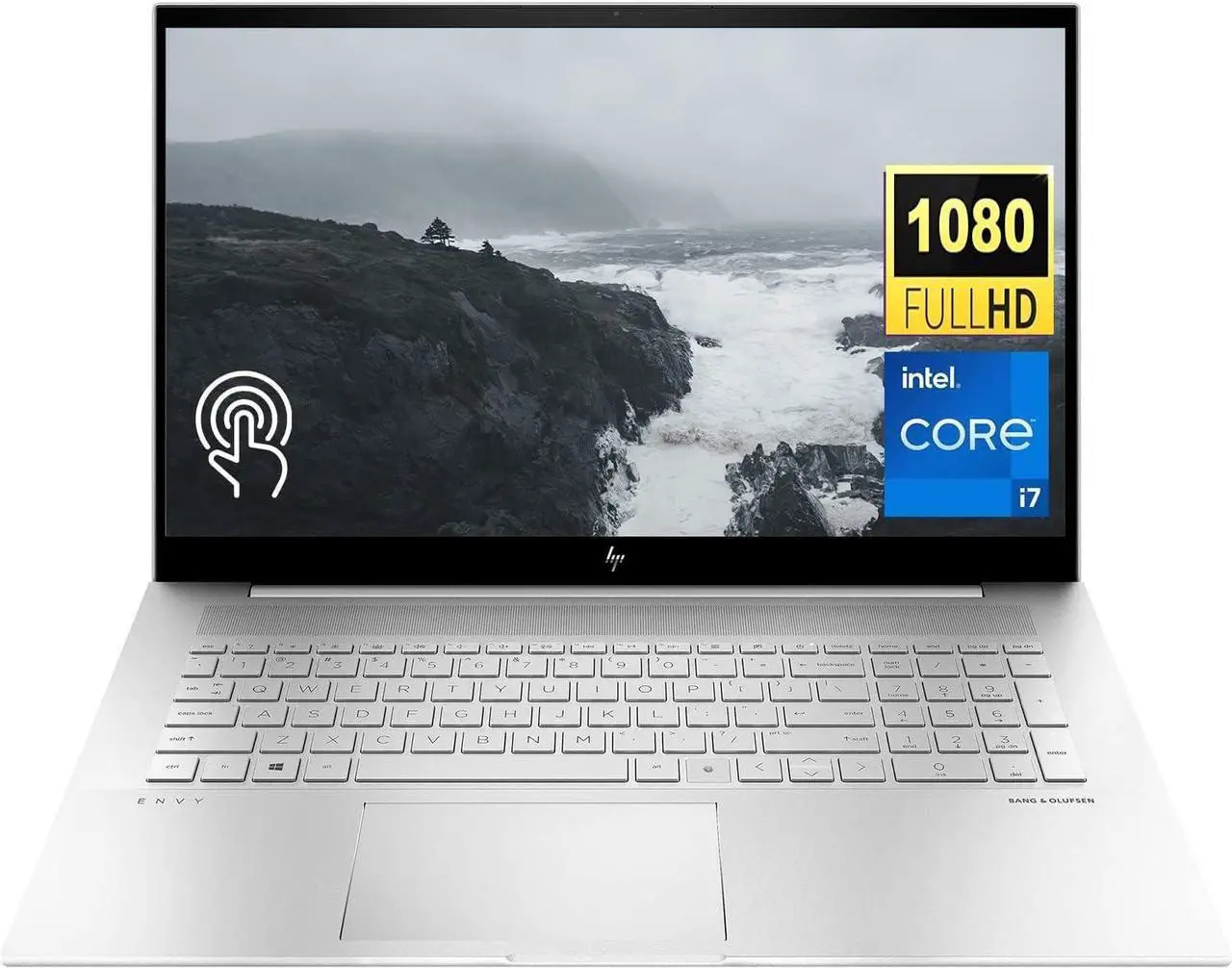 Main image of HP Envy 17 Laptop, 17.3" FHD Touchscreen, Intel Core i7-1255U 10-Core Processor, Intel Iris Xe Graphics, Wi-Fi, Webcam, Backlit Keyboard, Fingerprint Reader, 32GB DDR4  2TB PCIe SSD, Windows 11