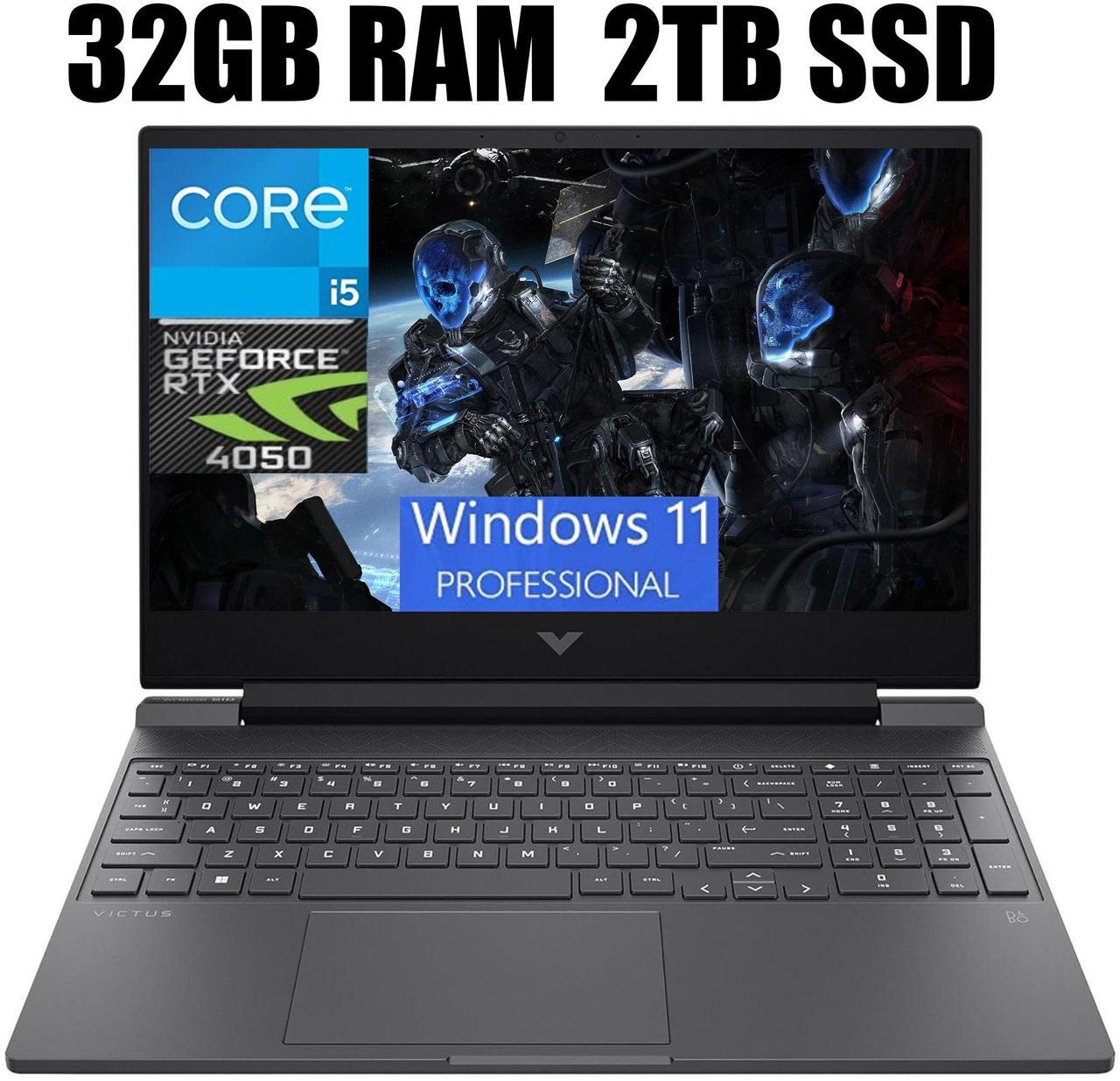 Main image of HP Victus 15 Gaming Laptop, 15.6" FHD 144Hz Display, Intel Core i5-13420H 8-core Processor, NVIDIA GeForce RTX 4050 6GB Graphic, Wi-Fi 6 Backlit Keyboard, 32GB DDR4  2TB PCIe SSD, Windows 11 Pro